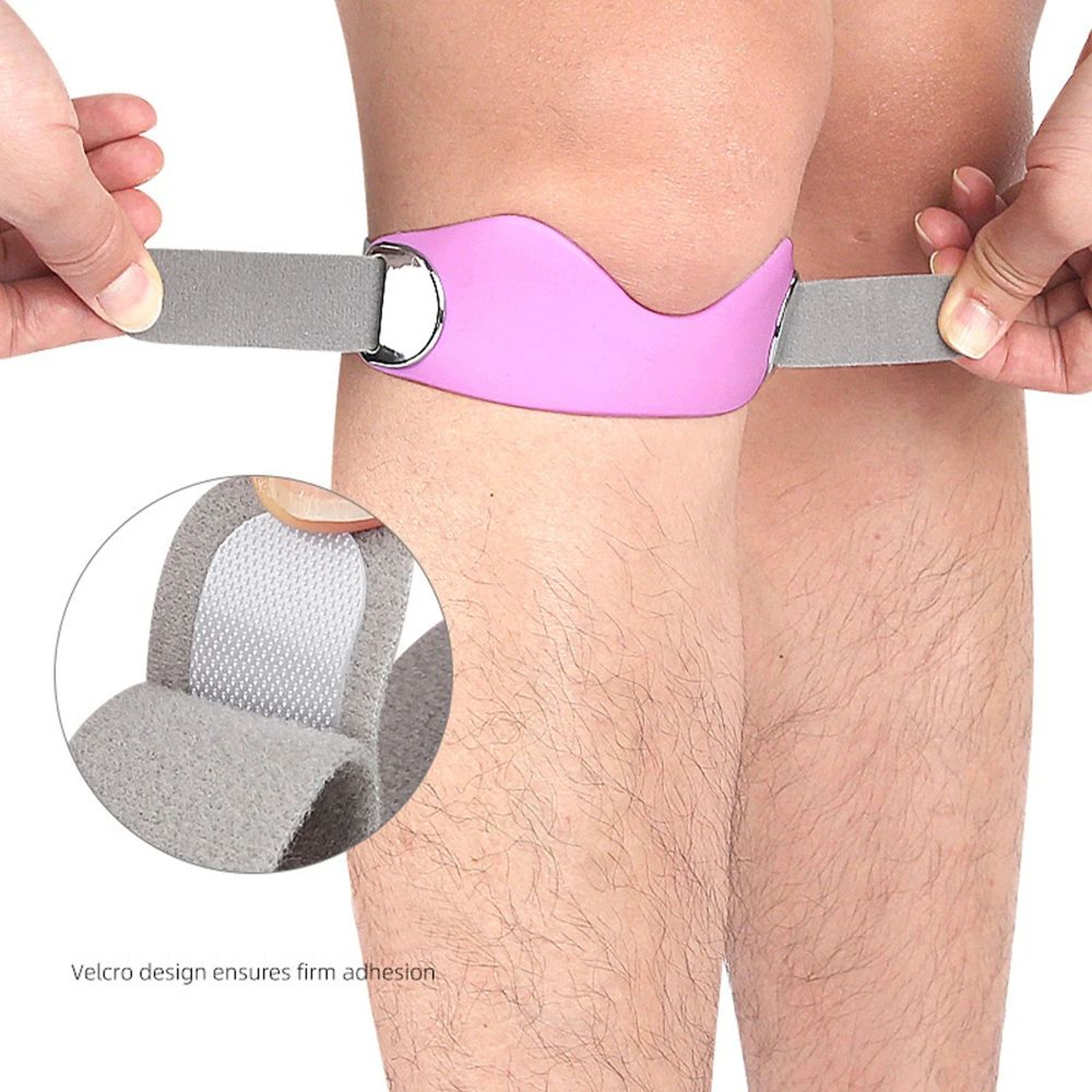 Patellar Tendon Support Straps 2 Pack Adjustable Patella Knee Strap With Silicone Grip For Running  3