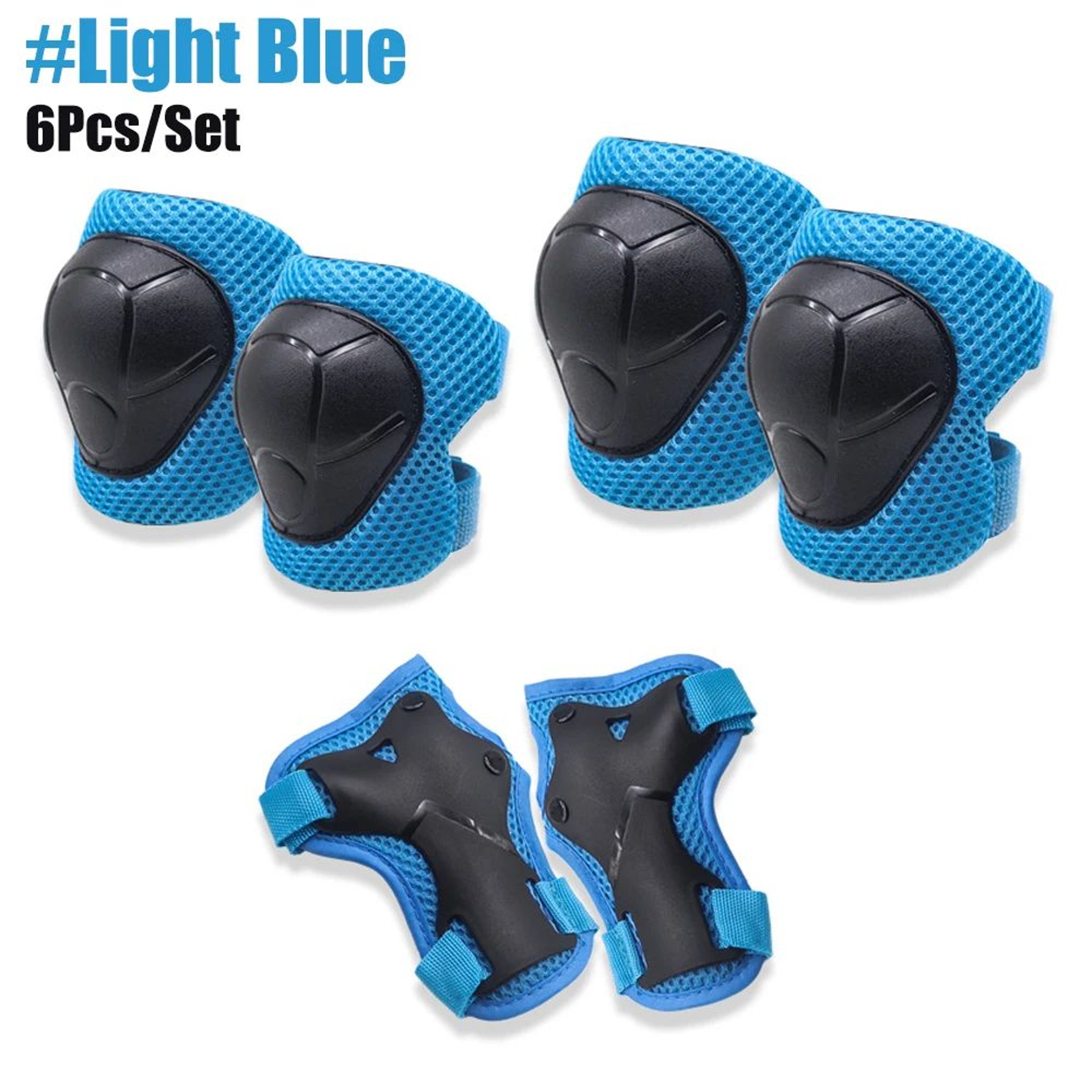 Kids Protective Gear Set 6 Piece Kids Knee And Elbow Pads With Wrist Guards For Skating Cycling And 10