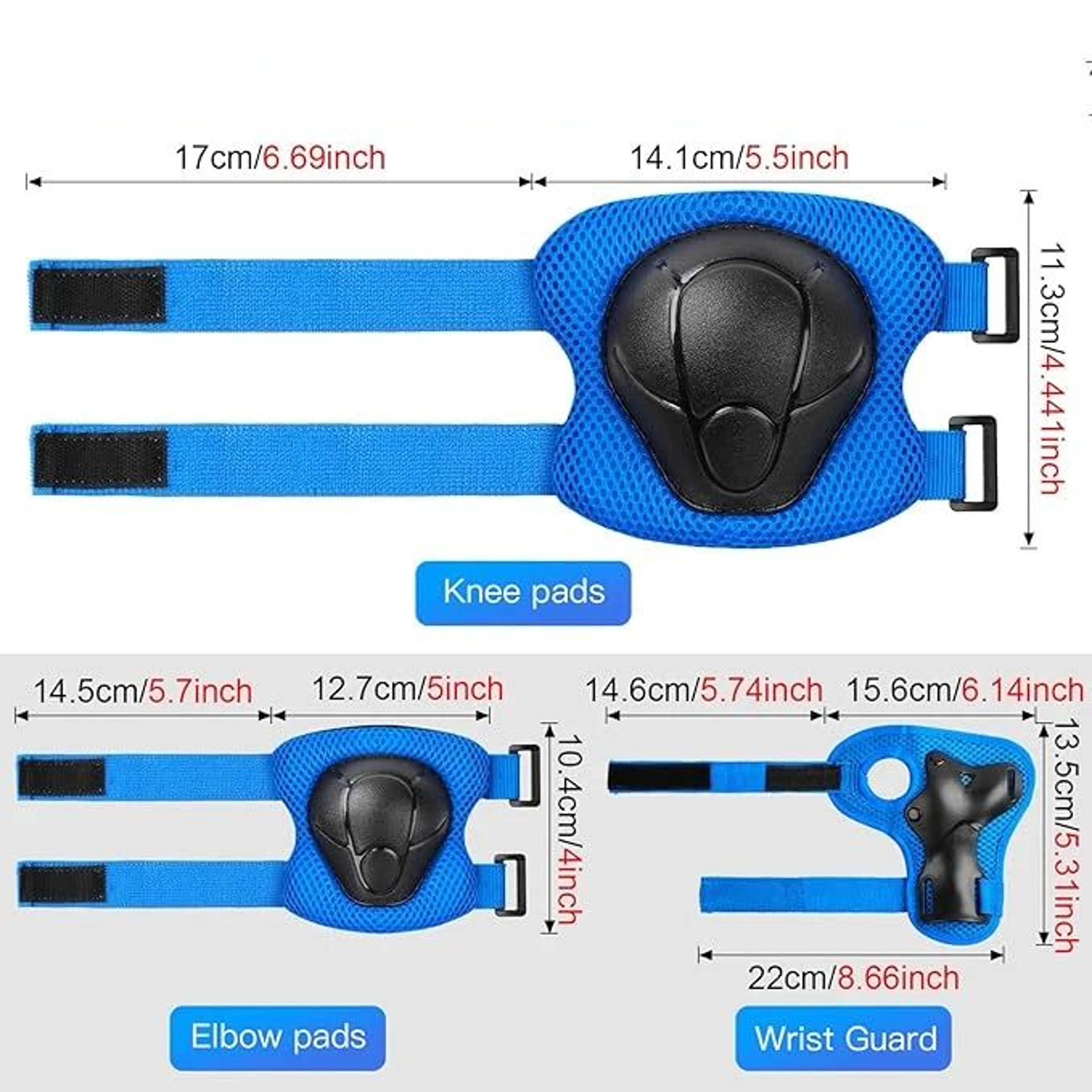 Kids Protective Gear Set 6 Piece Kids Knee And Elbow Pads With Wrist Guards For Skating Cycling And 1