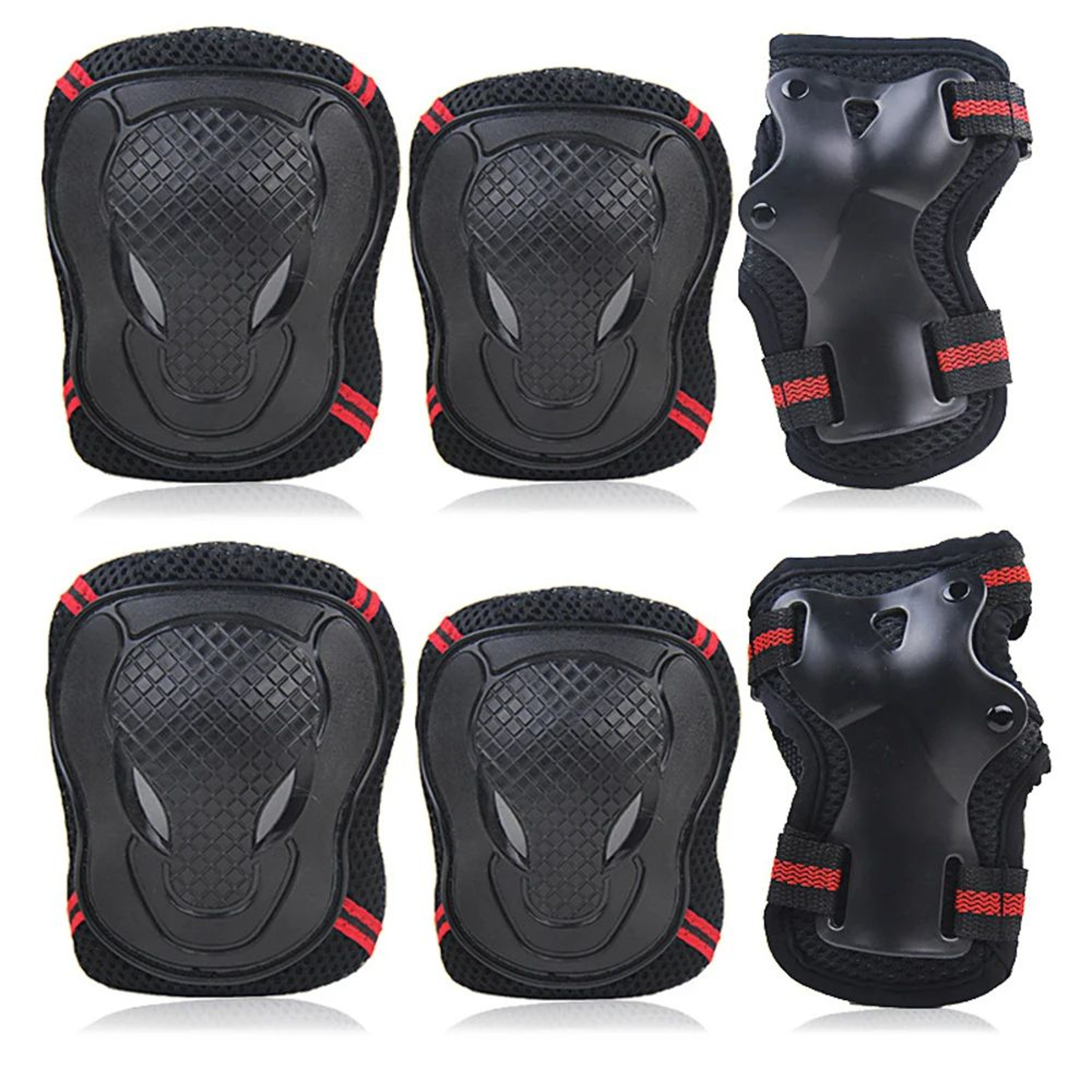Multi Sport Protective Gear Set 6 Piece Knee And Elbow Pads Set With Wrist Guards For Cycling Skati 7