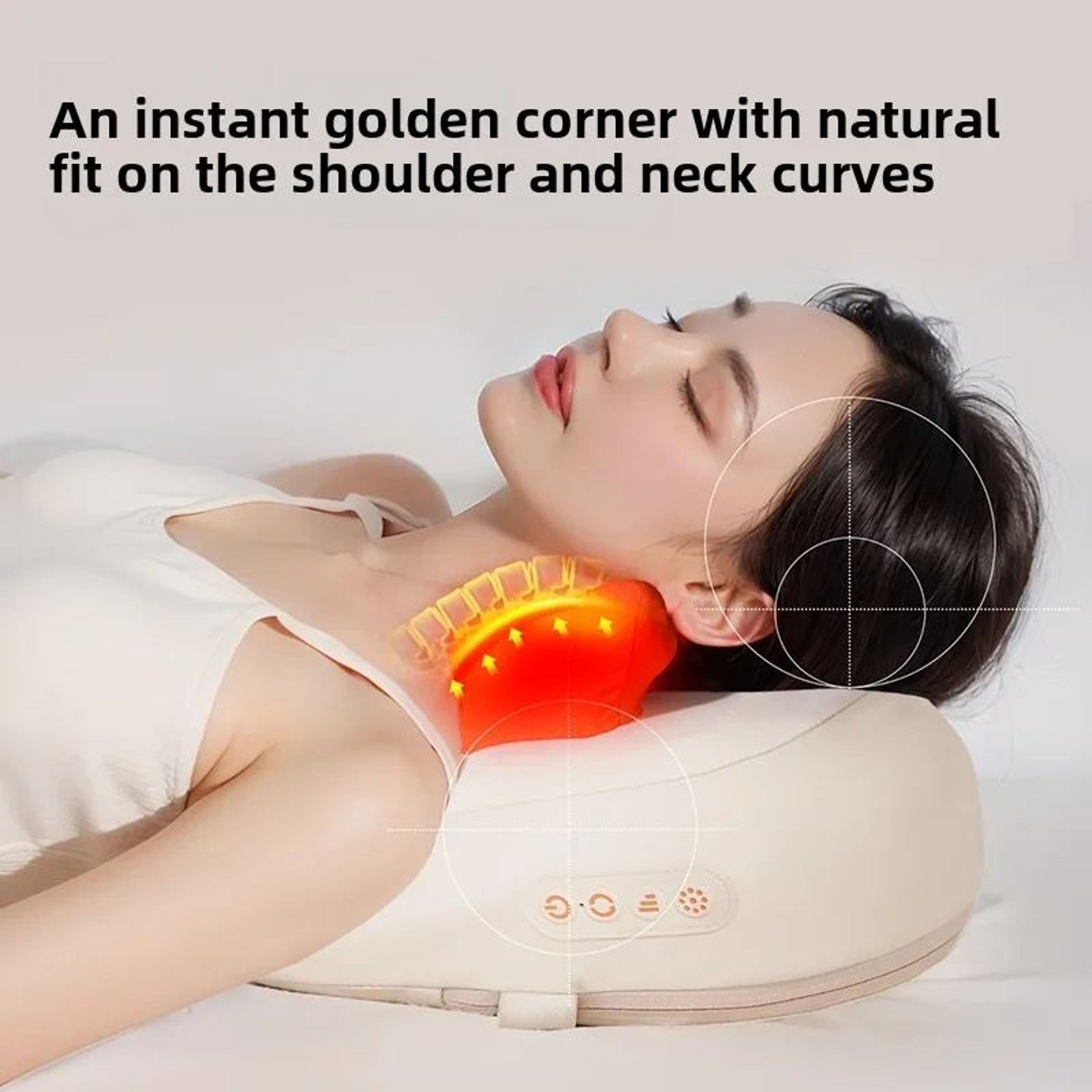 Wireless Shiatsu Massage Pillow With Heat For Neck And Back 2