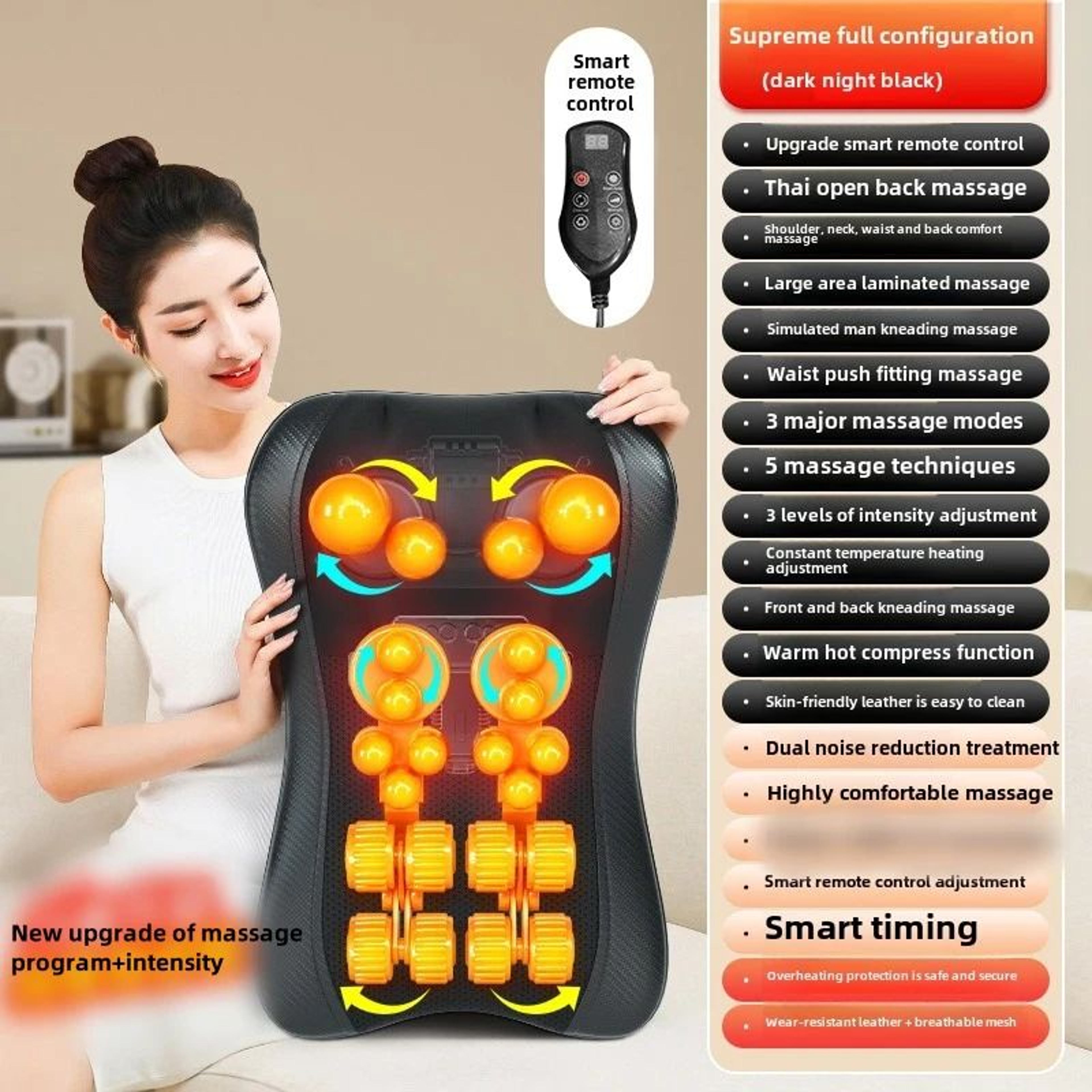 Deep Tissue Shiatsu Neck Massager With Heat For Neck Back And Shoulder Relief 5