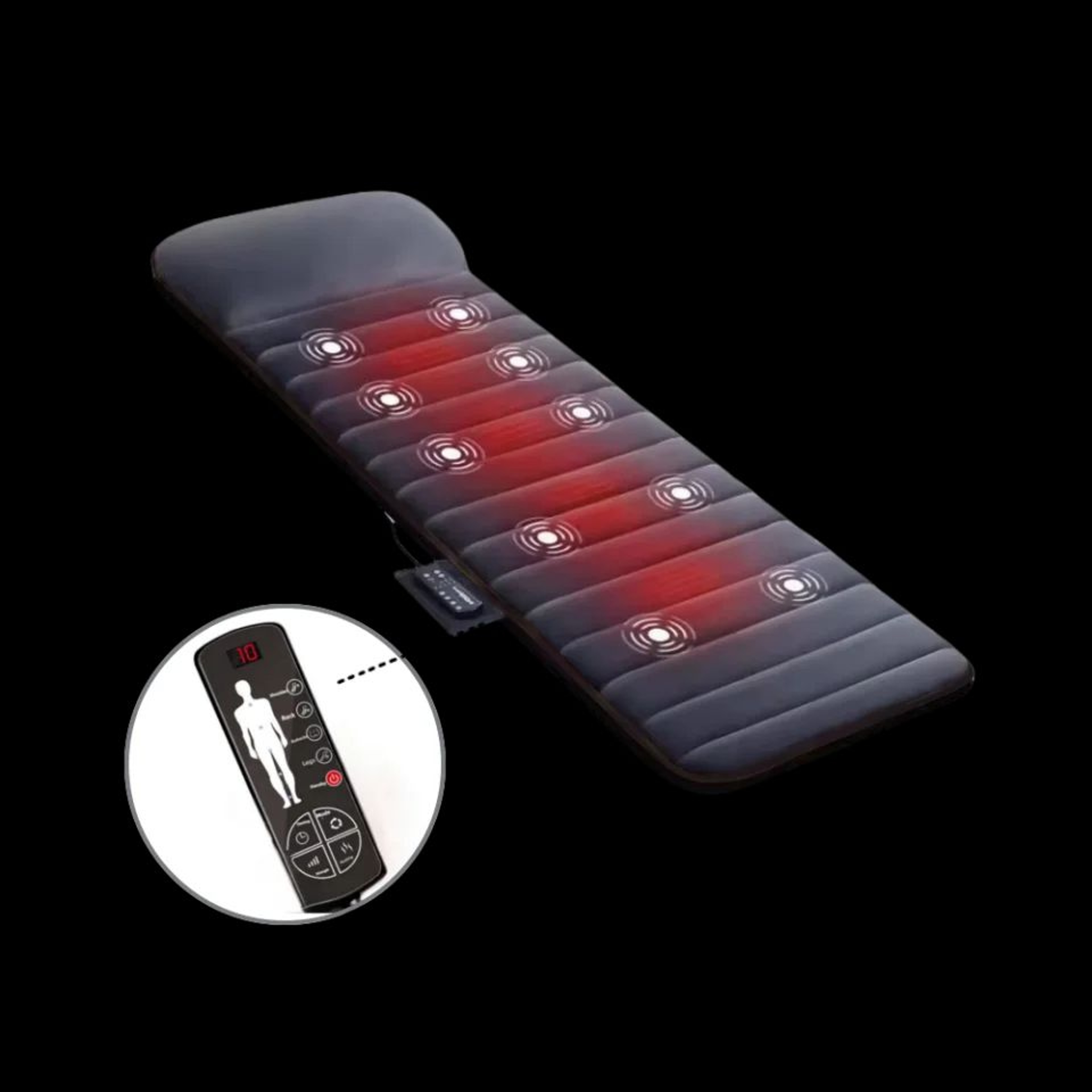 Heated Full Body Massage Mattress With Neck Back And Lumbar Massager 7