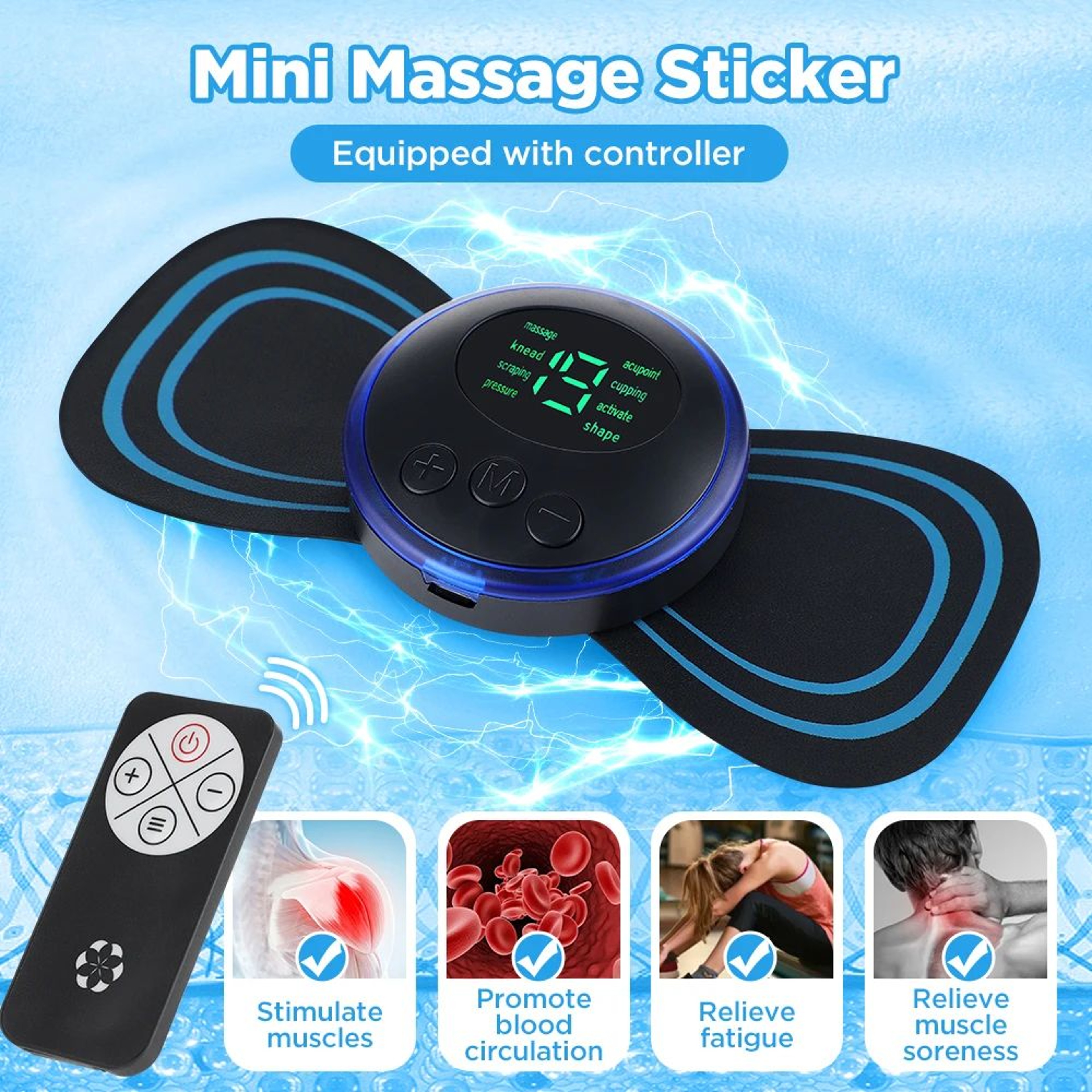 EMS Neck Massager Pad With Microcurrent Therapy And 8 Massage Modes 1