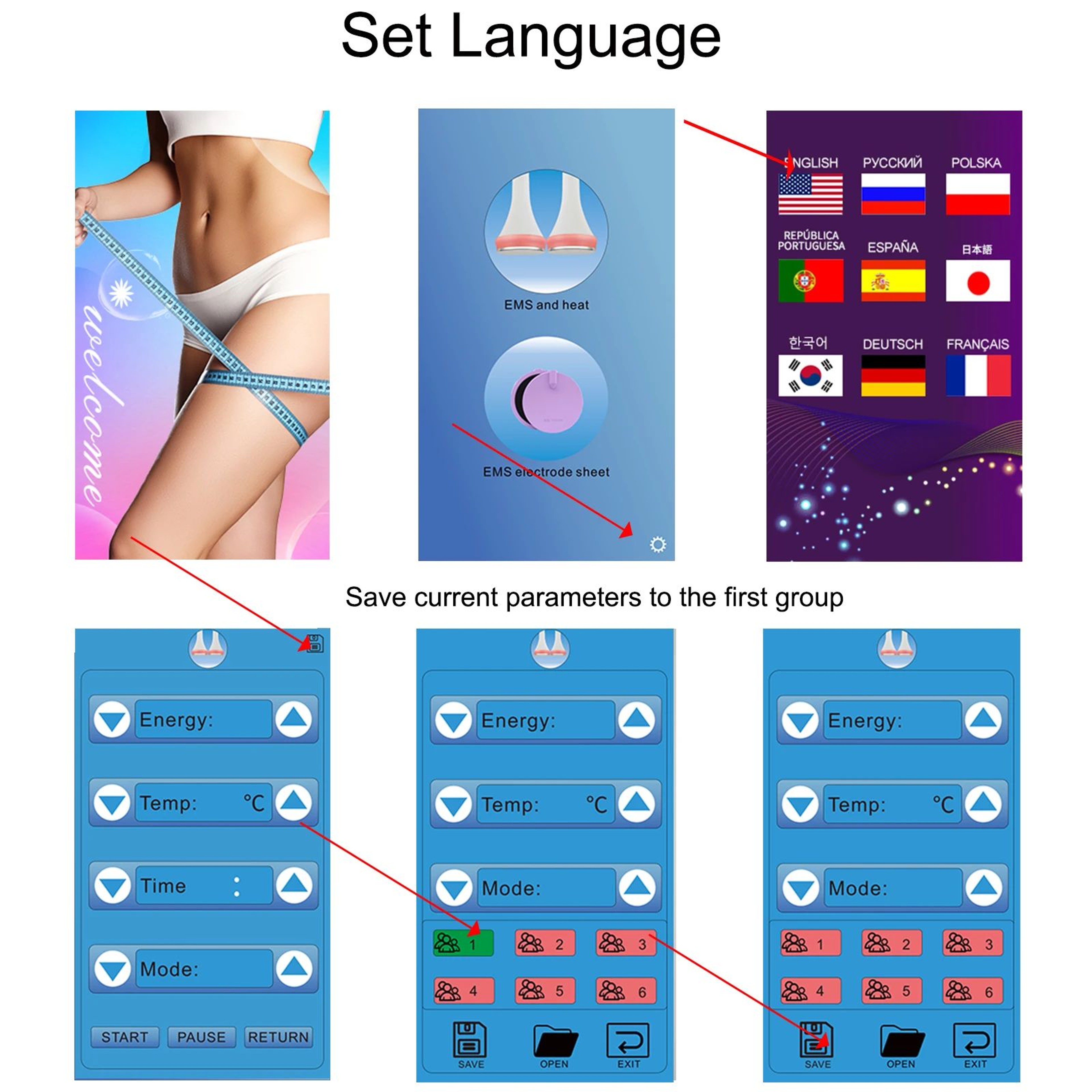 Microcurrent EMS Beauty Massage Device Body Care Massager 3