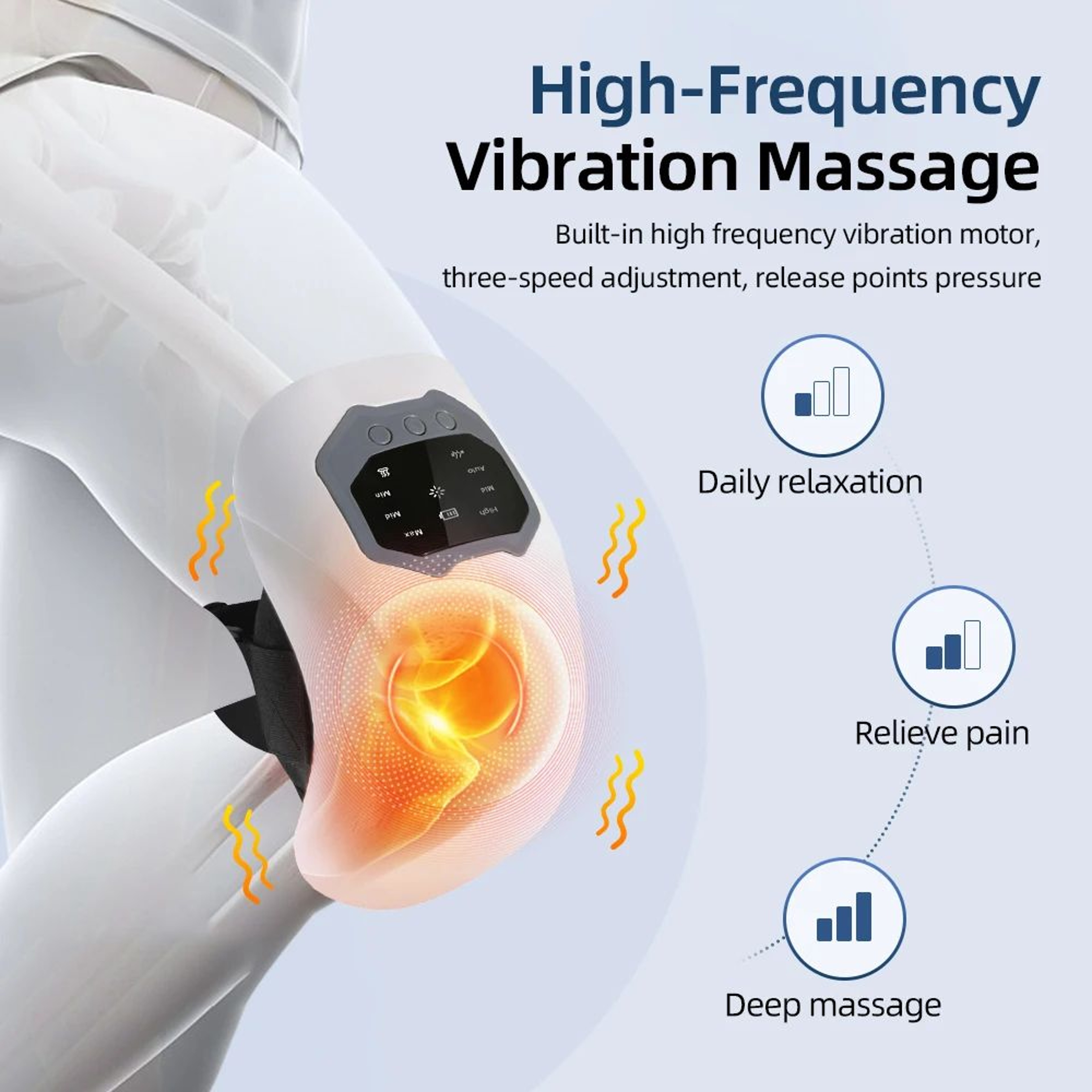 Heated Knee Massager Cordless Adjustable Heat Therapy Wrap 2