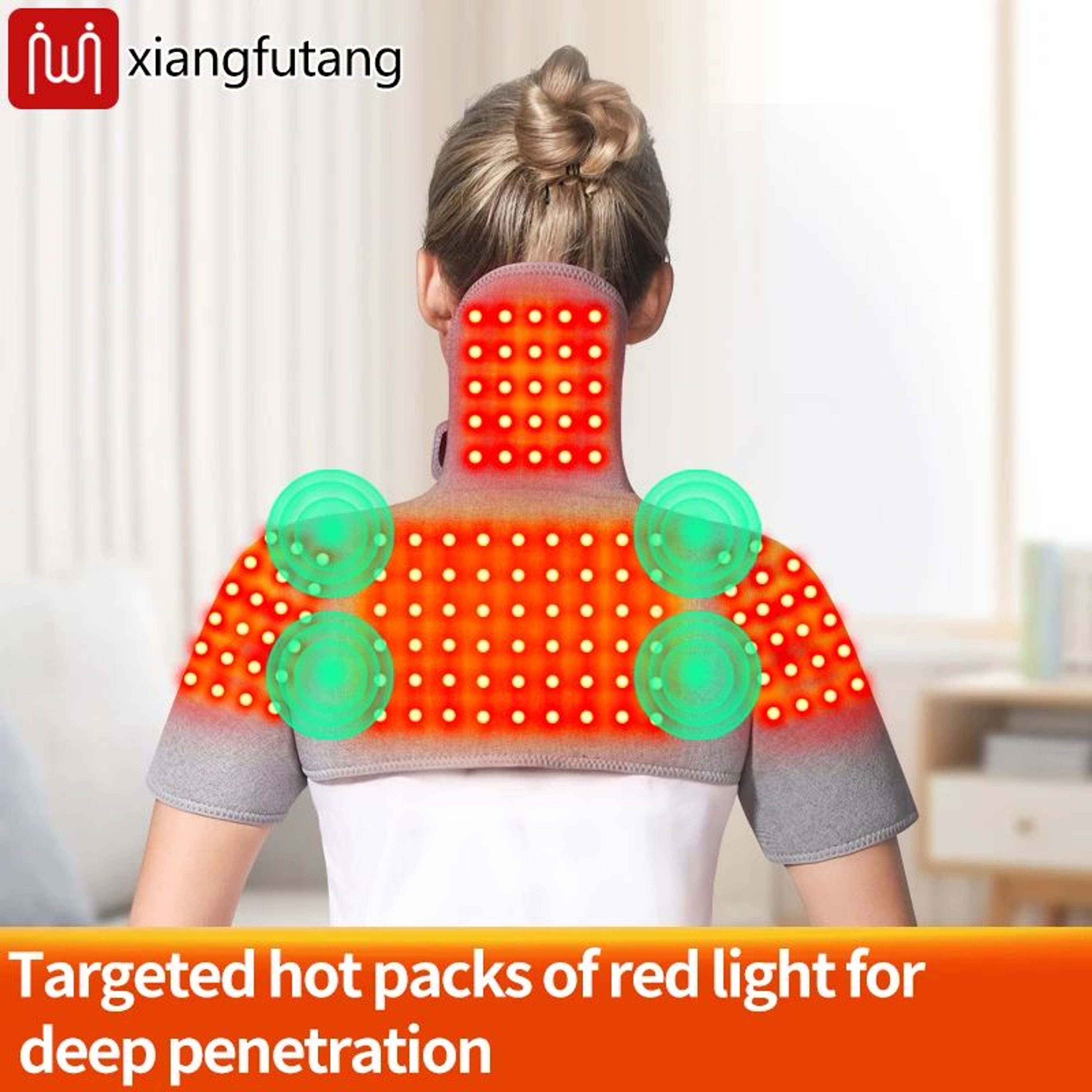 Electric Heated Shoulder Massager With Neck And Upper Back Wrap 1