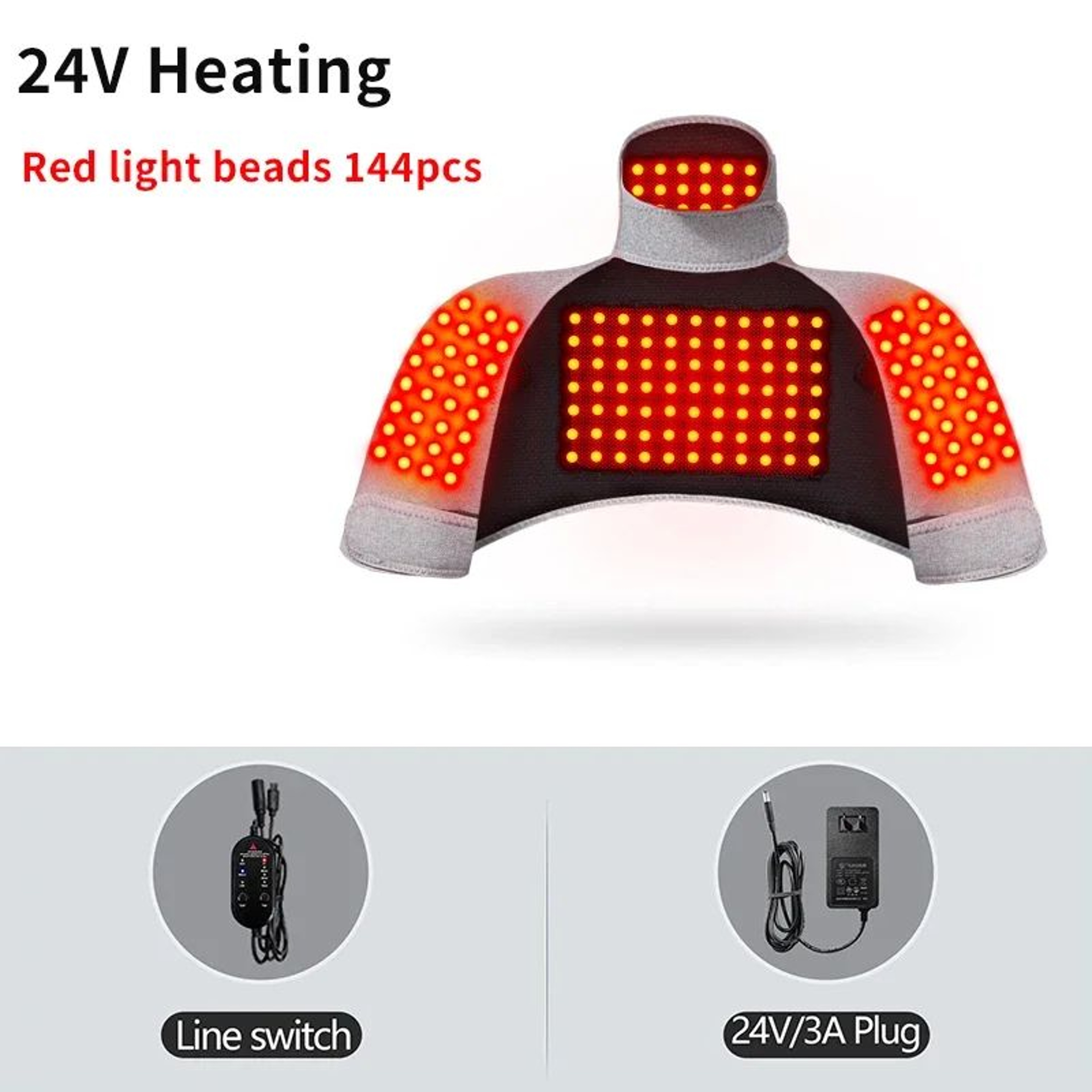 Electric Heated Shoulder Massager With Neck And Upper Back Wrap 6