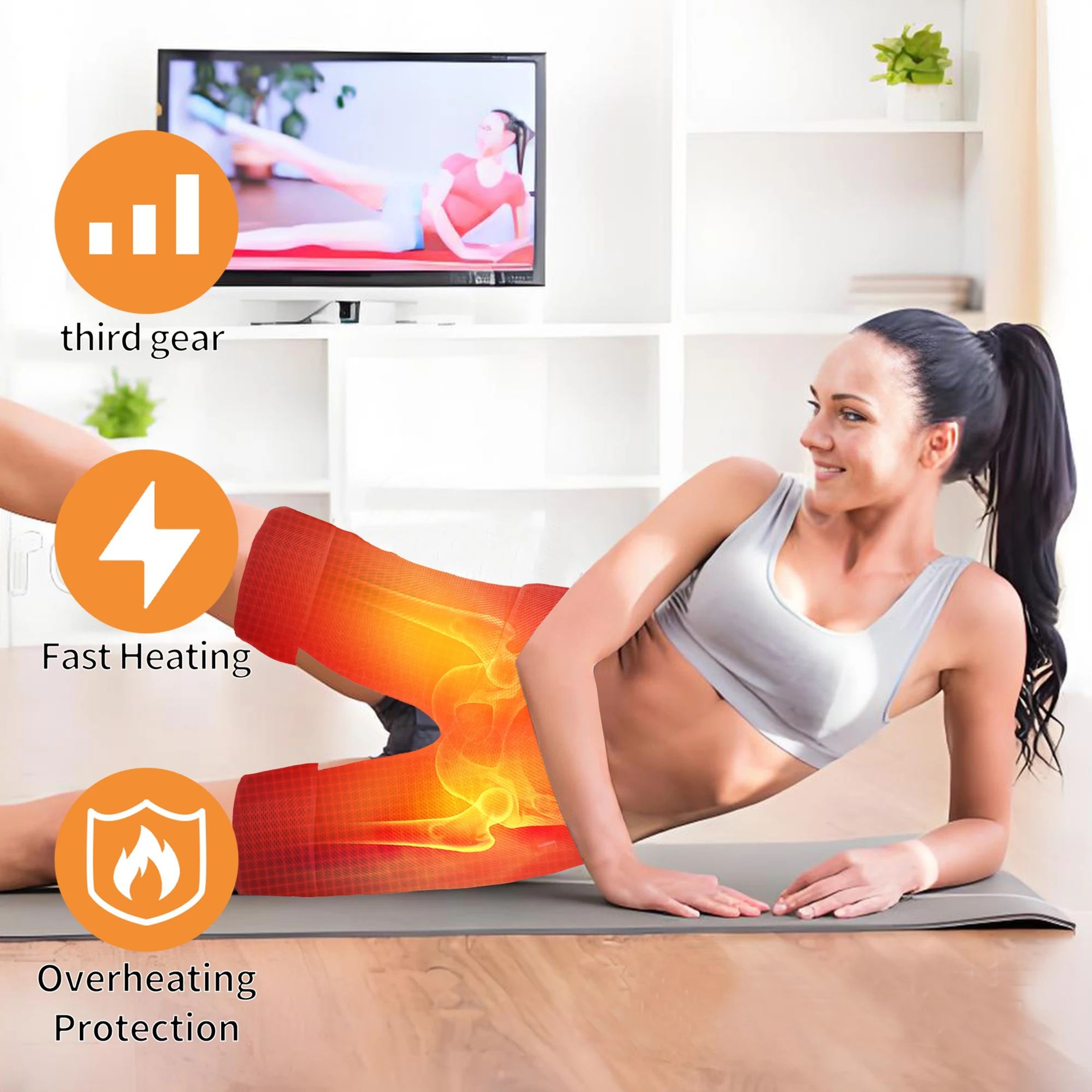 Electric Dual Hip Heating Pad With Vibration Massage Wrap For Waist And Thighs 5