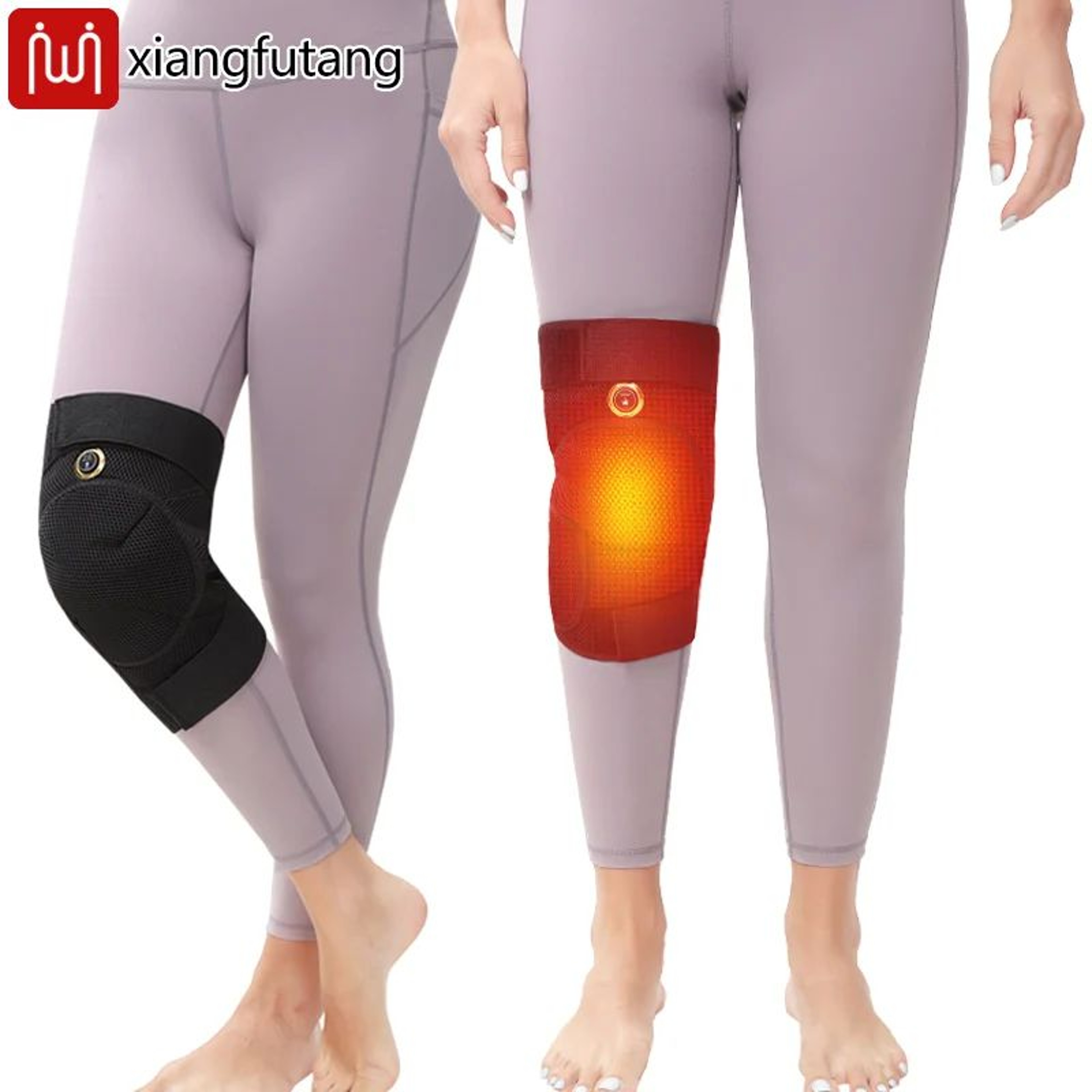 Electric Heated Knee Massager With Vibration And Adjustable Knee Support Brace 1
