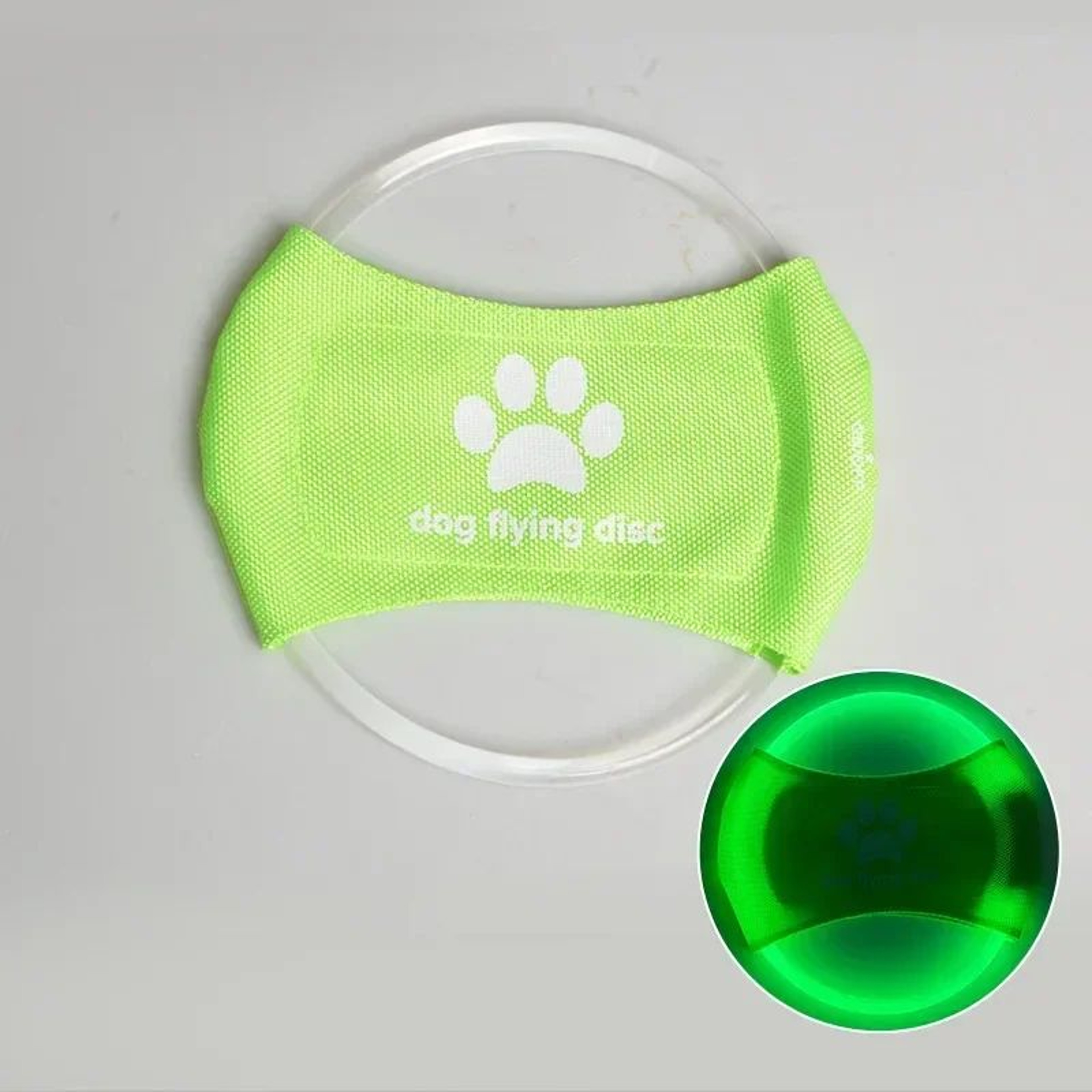 Rechargeable LED Flying Disc Dog Toy Interactive Light Up Fetch Training Disc 7