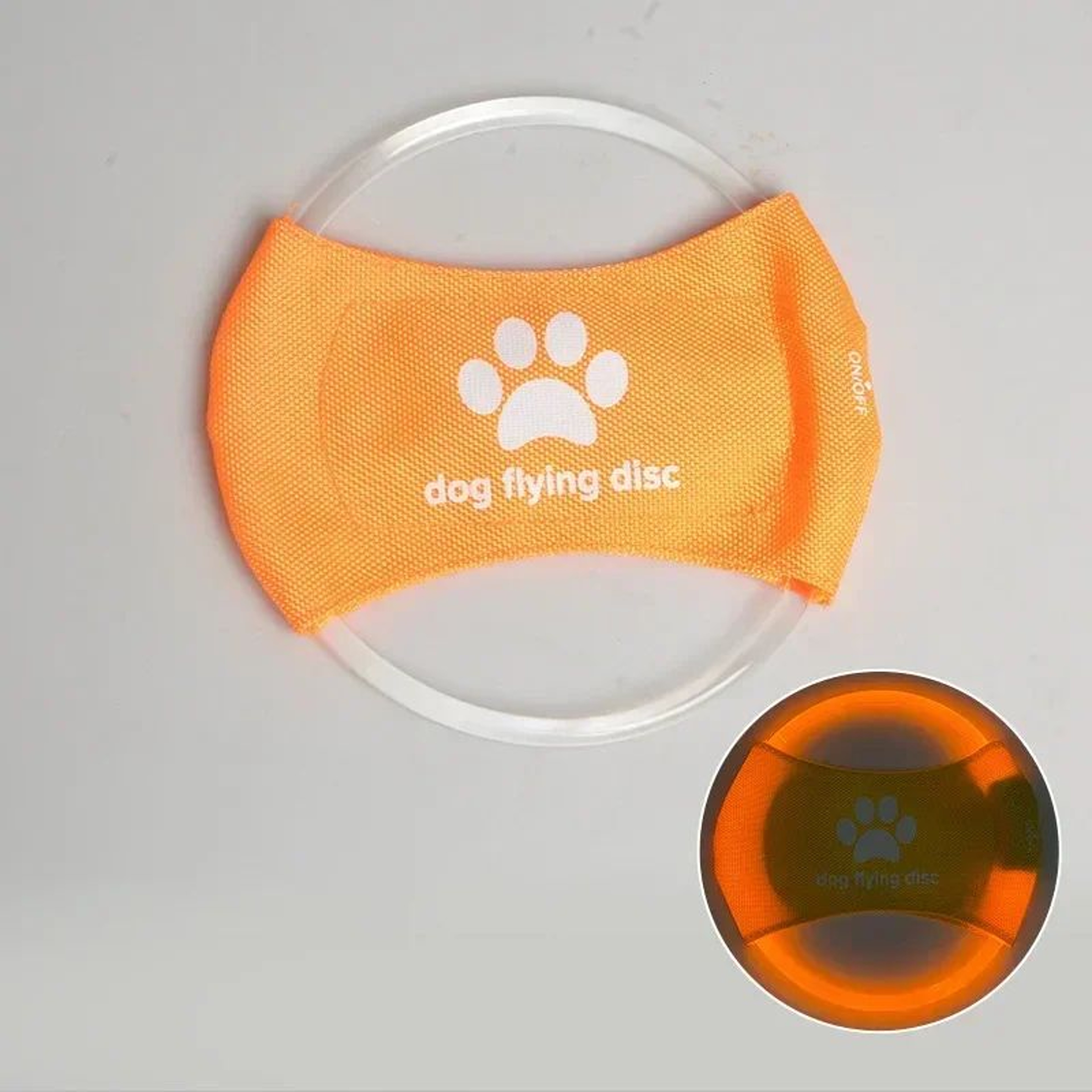 Rechargeable LED Flying Disc Dog Toy Interactive Light Up Fetch Training Disc 8