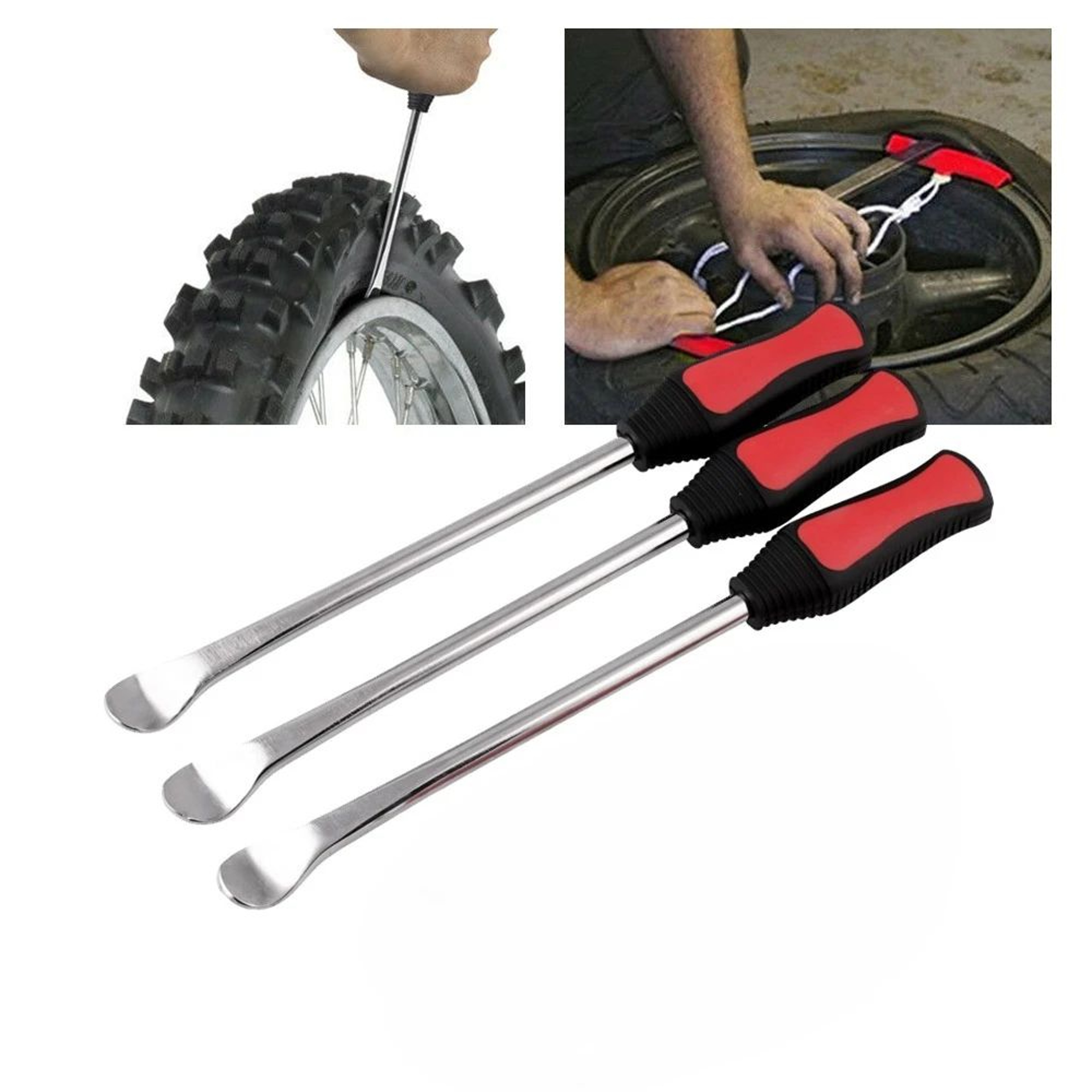 Heavy Duty Tire Changing Lever Tool Set Tire Spoon Pry Bar For Car Motorcycle And Bicycle 0