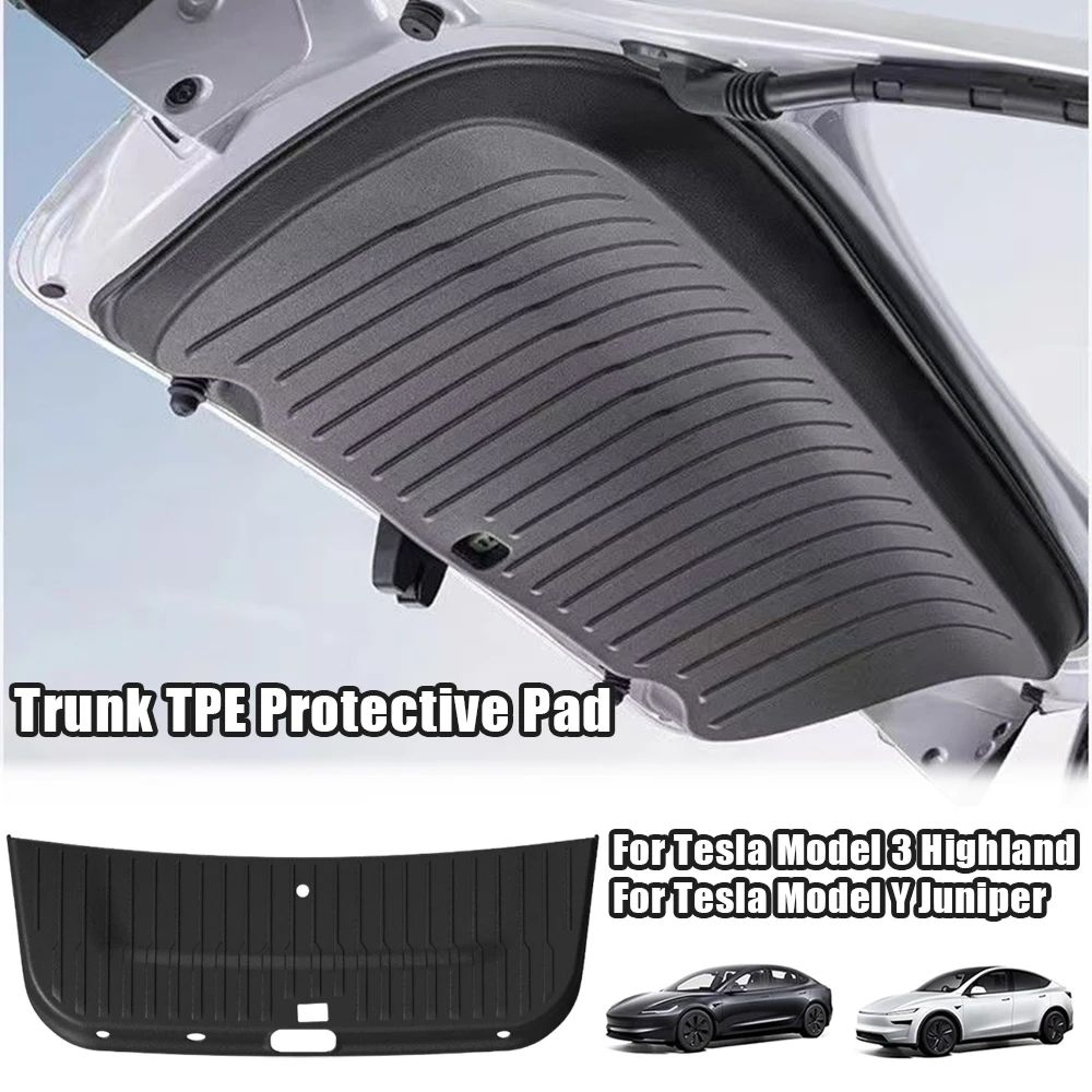 Tesla Model Y And Model 3 Tailgate Protector Mat TPE Trunk Scratch Guard 0