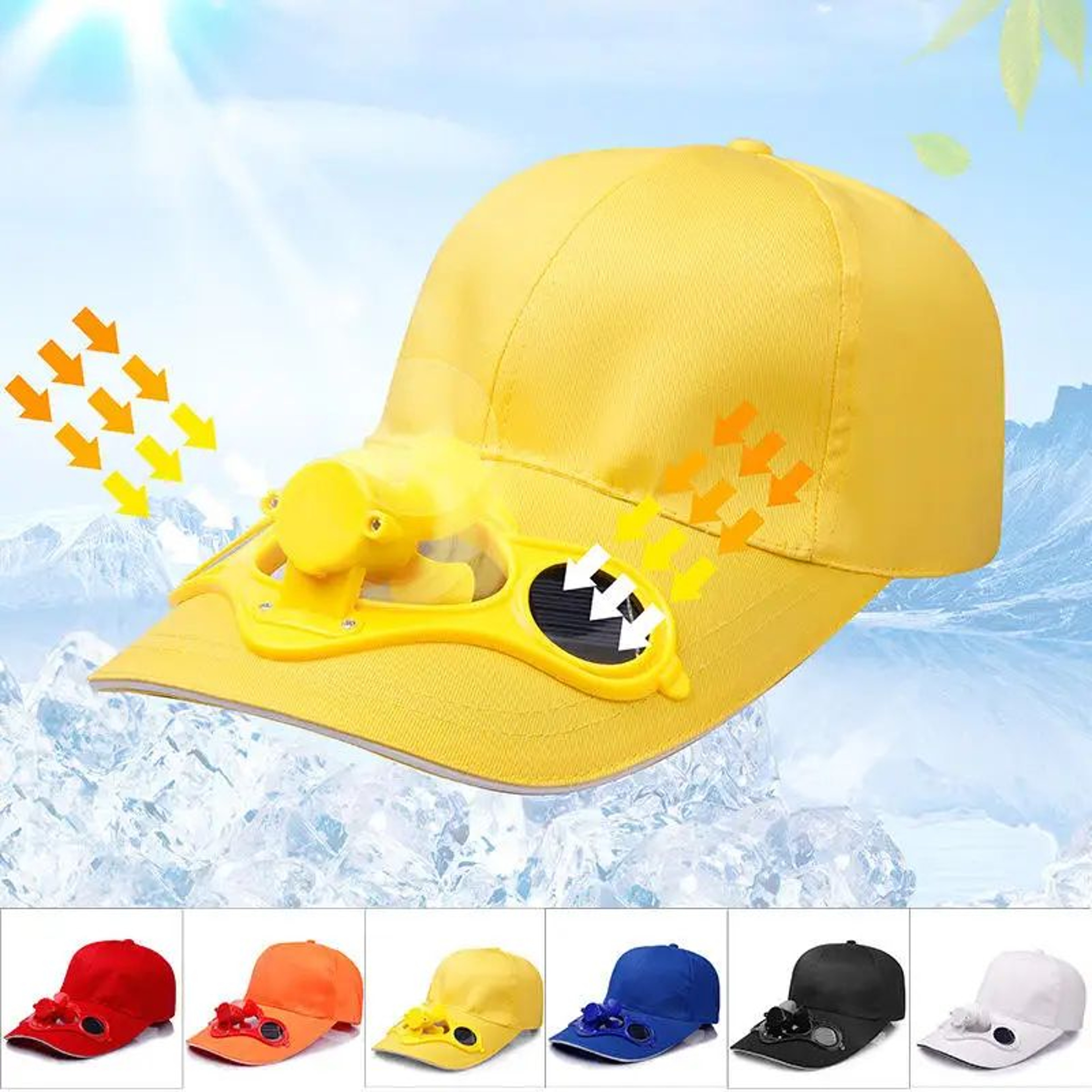 Solar Powered Cooling Fan Baseball Cap Adjustable Sun Protection Hat For Men And Women 0