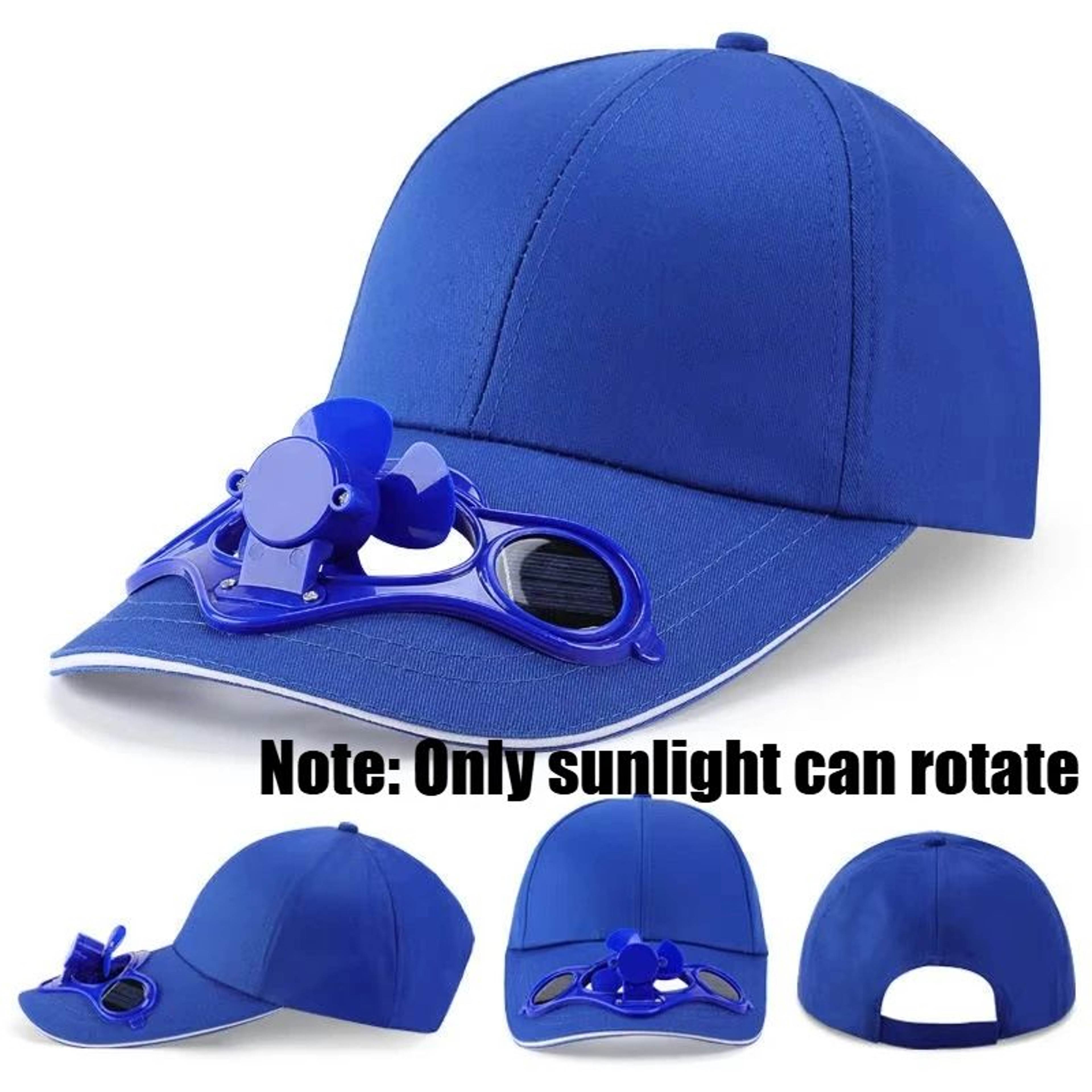 Solar Powered Cooling Fan Baseball Cap Adjustable Sun Protection Hat For Men And Women 7