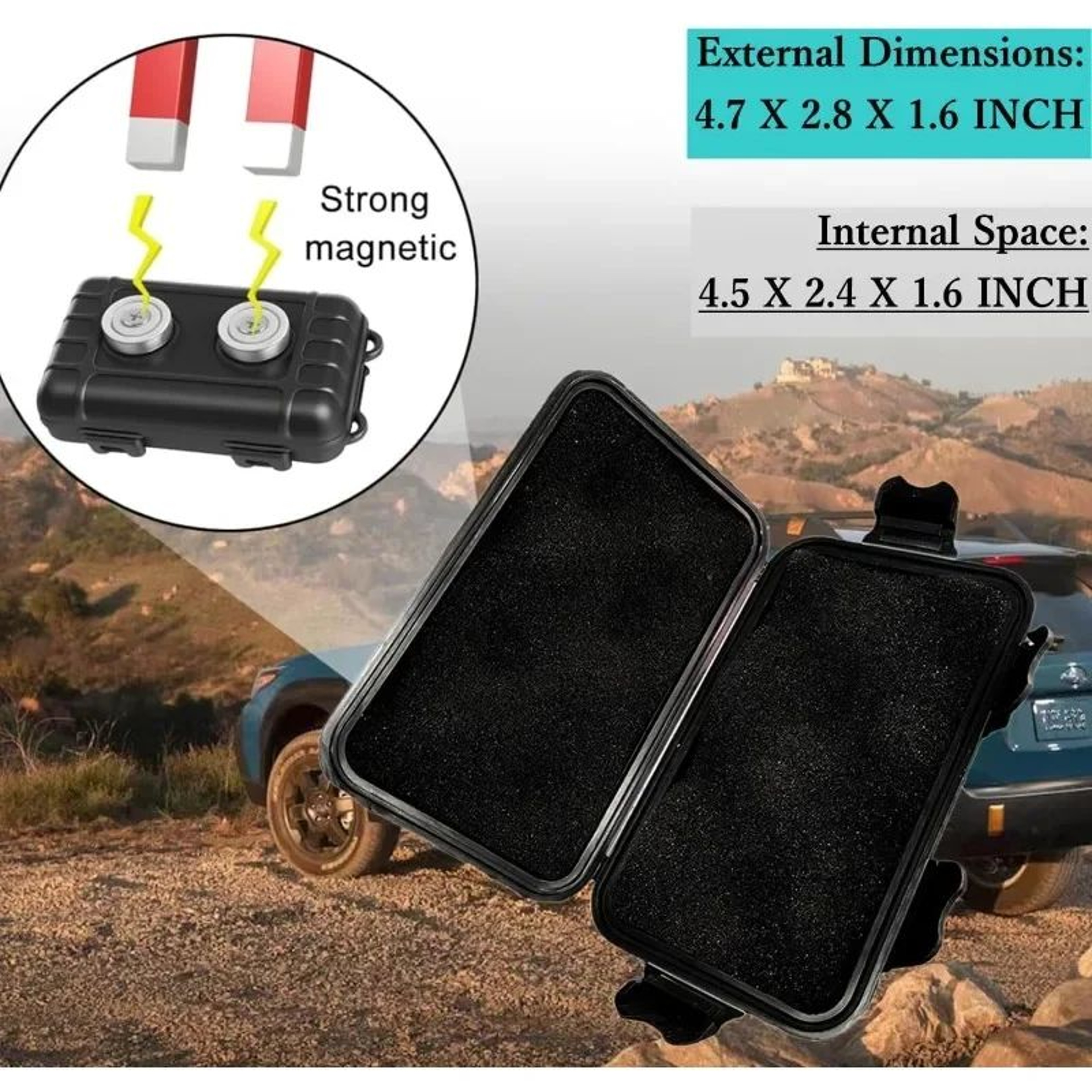 Magnetic Hide A Key Holder Secure Under Car Key Storage Box 0