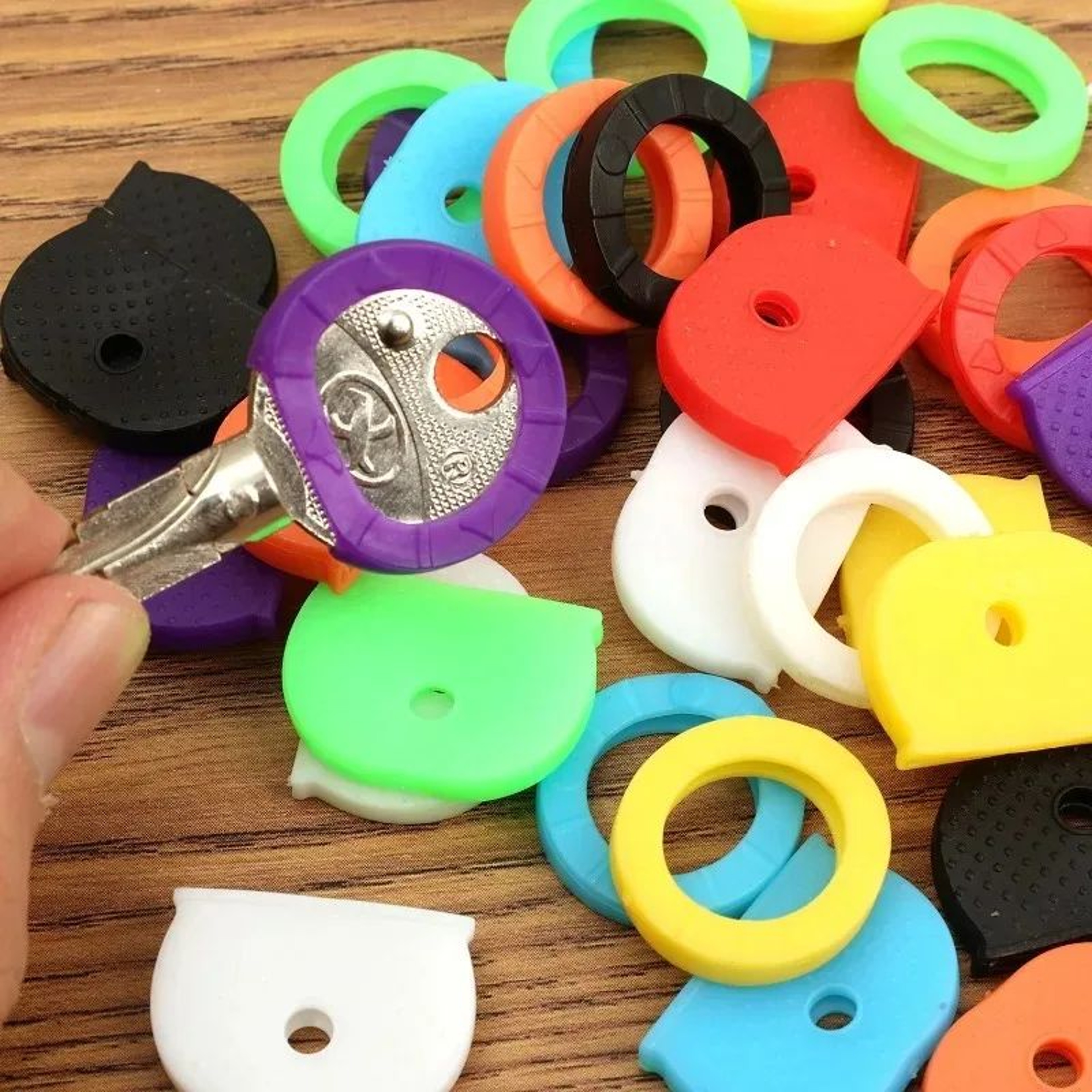 Color Silicone Key Covers Soft Key Identifiers Key Protector Set 1