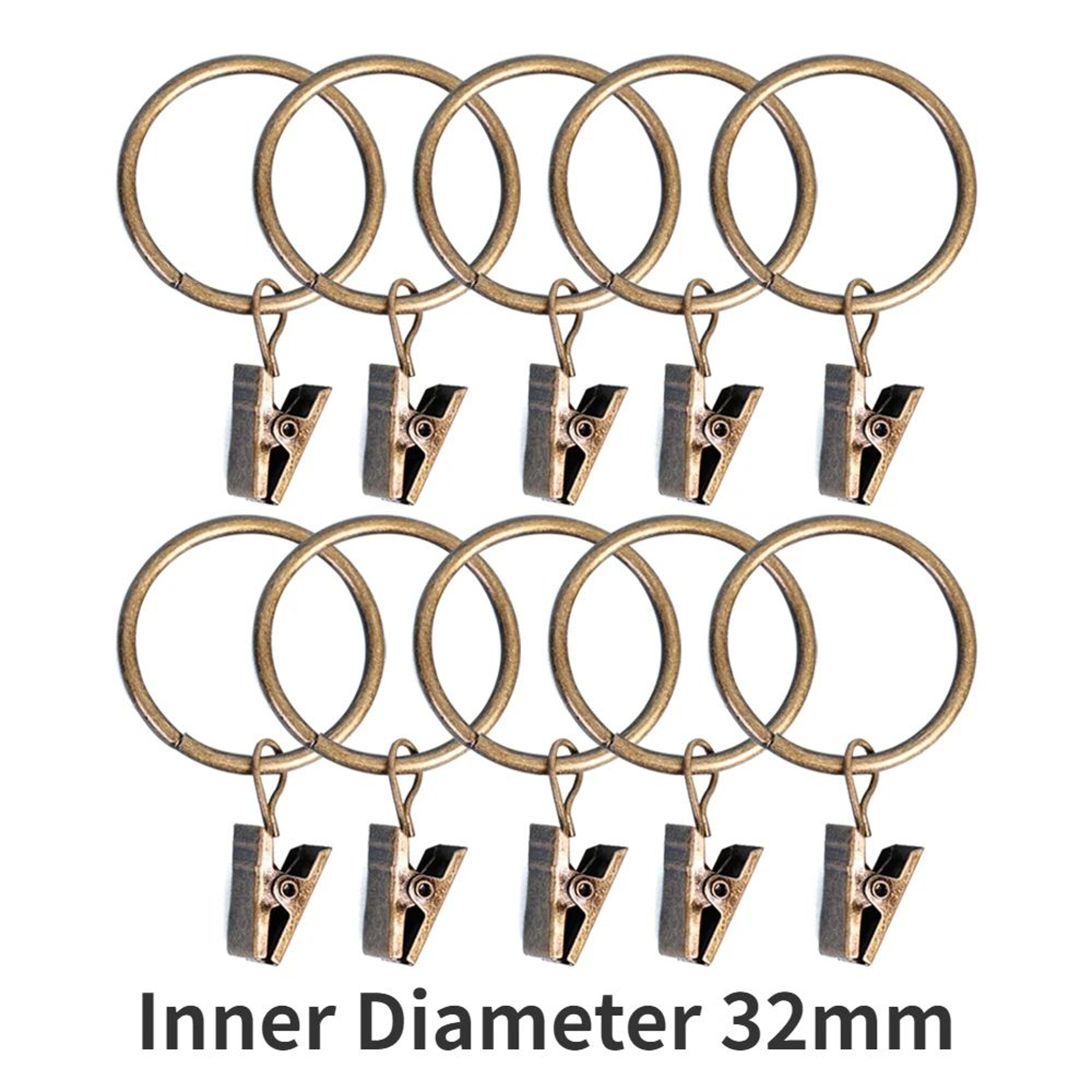 10 Piece Metal Curtain Clips With Hooks Rustproof Curtain Hanging Rings 9