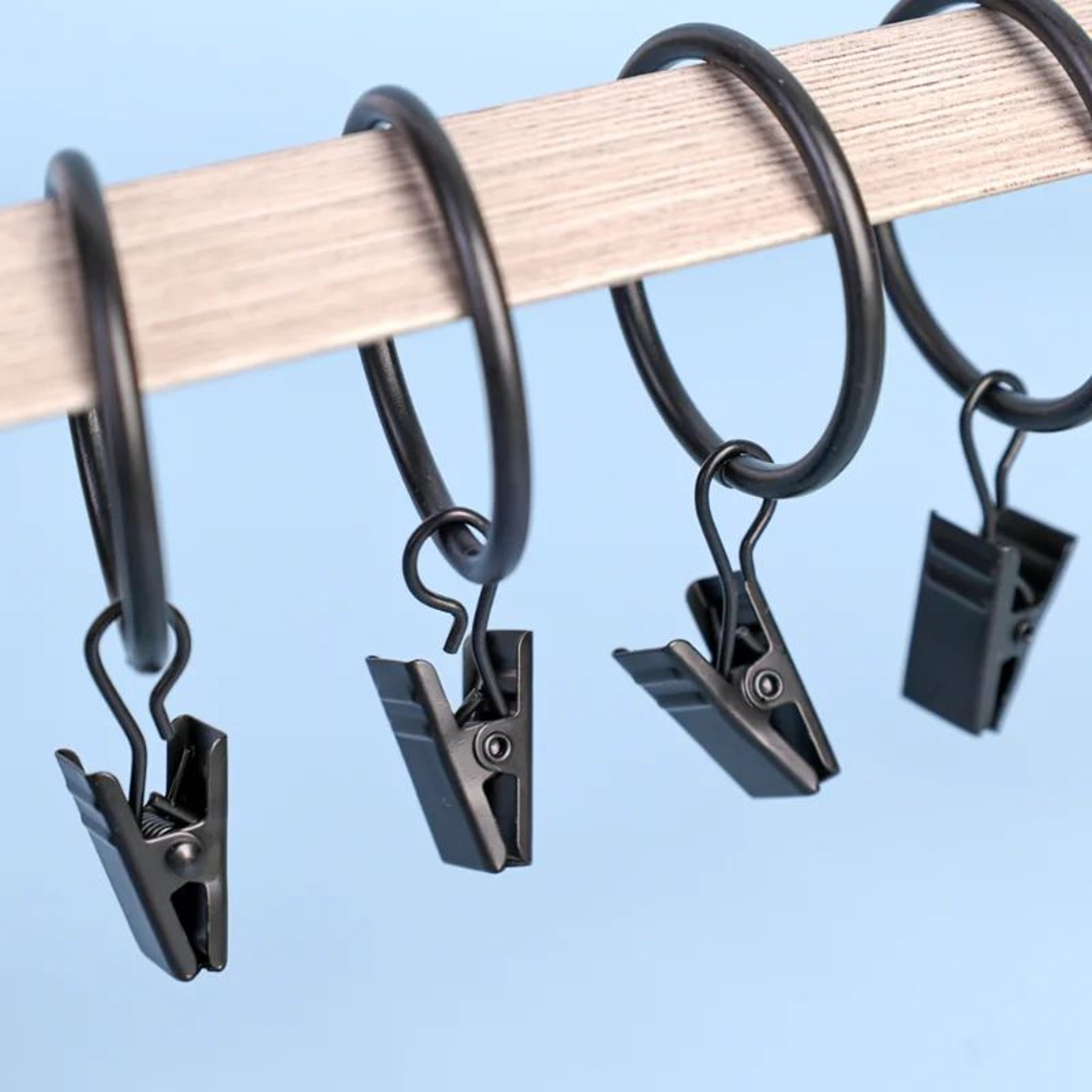 10 Piece Metal Curtain Clips With Hooks Rustproof Curtain Hanging Rings 3