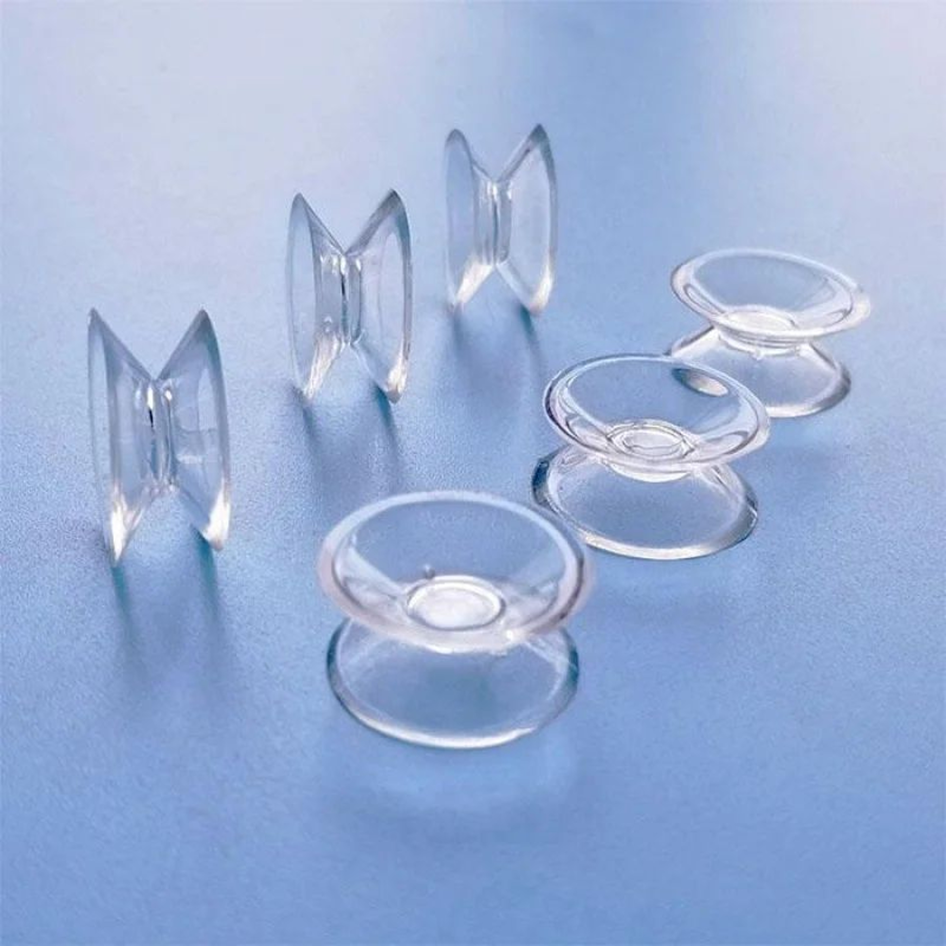 Clear Double Sided Suction Cups Vacuum Non Slip PVC Sucker Pads Set 2