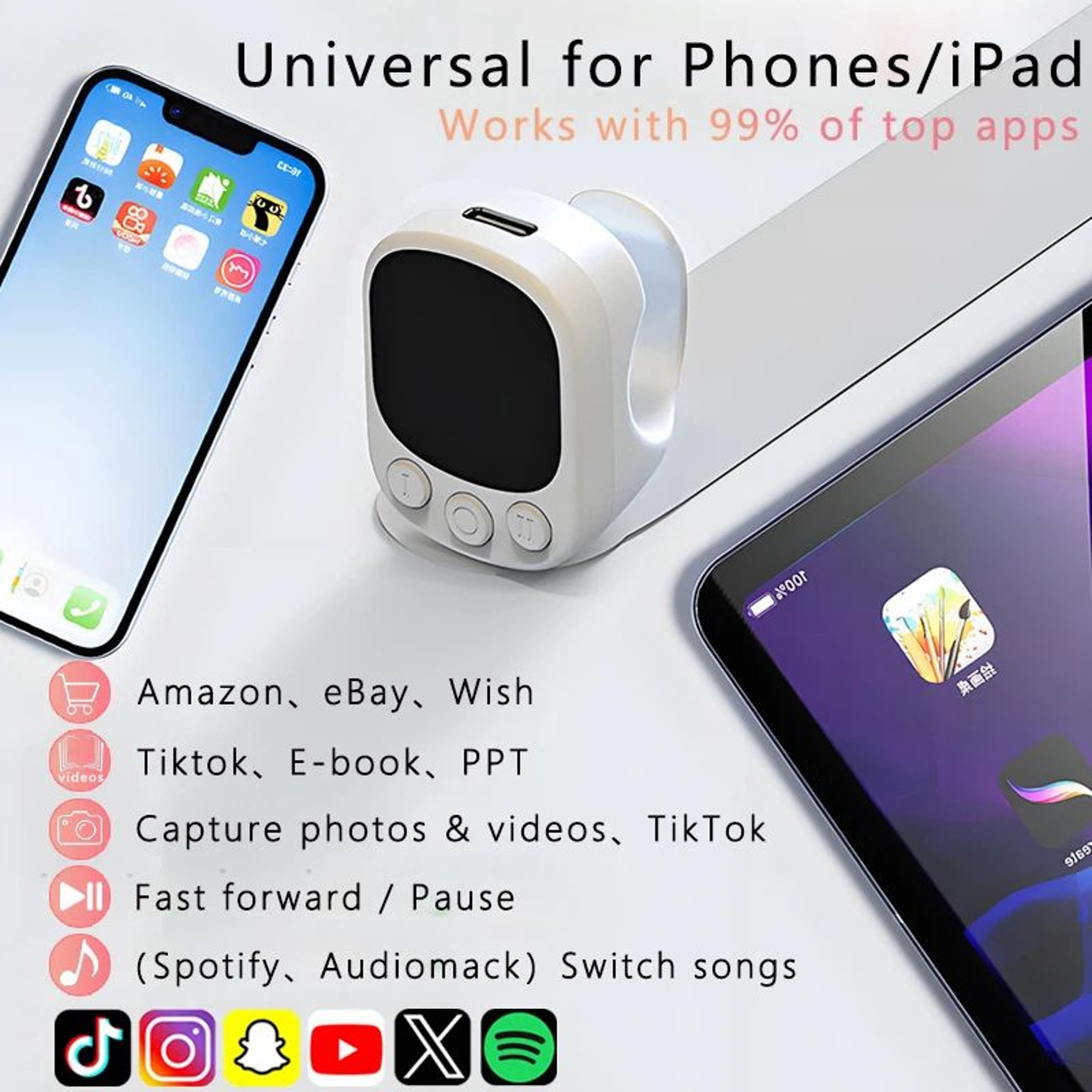 Wireless Ring Mouse Remote With Touchpad Auto Clicker 1