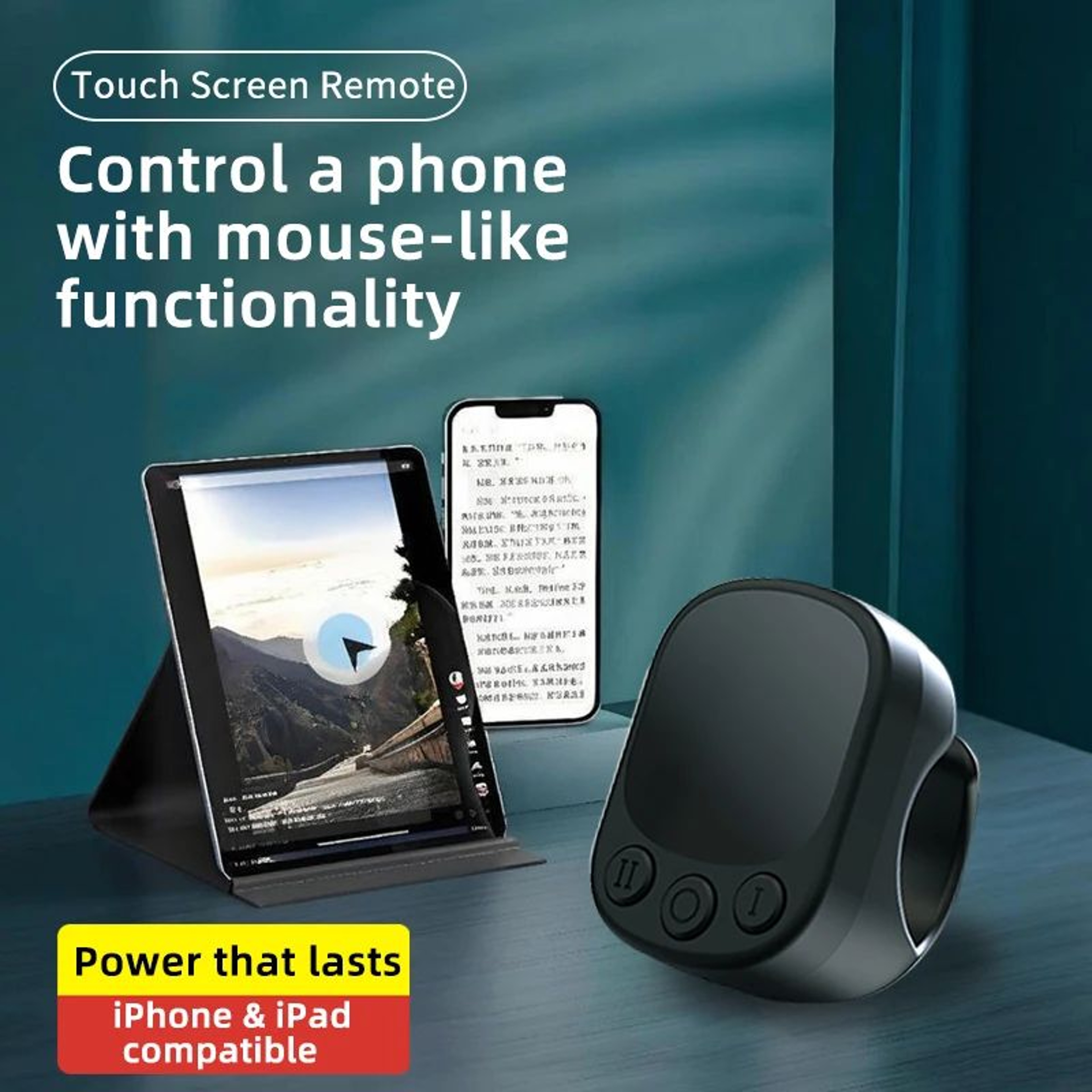 Wireless Ring Mouse Remote With Touchpad Auto Clicker 3