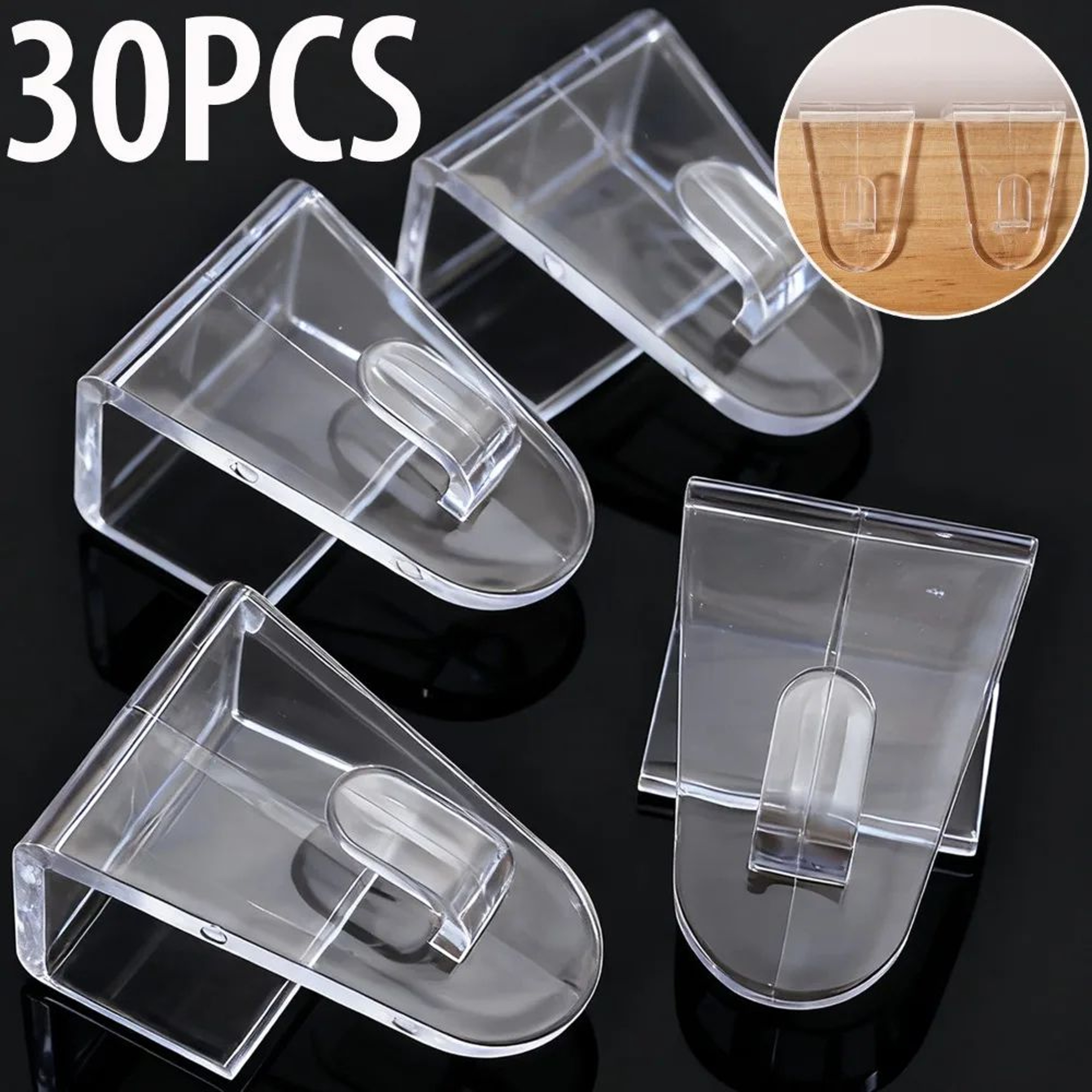 Transparent Adhesive Hooks For String Lights And Home Organization 0