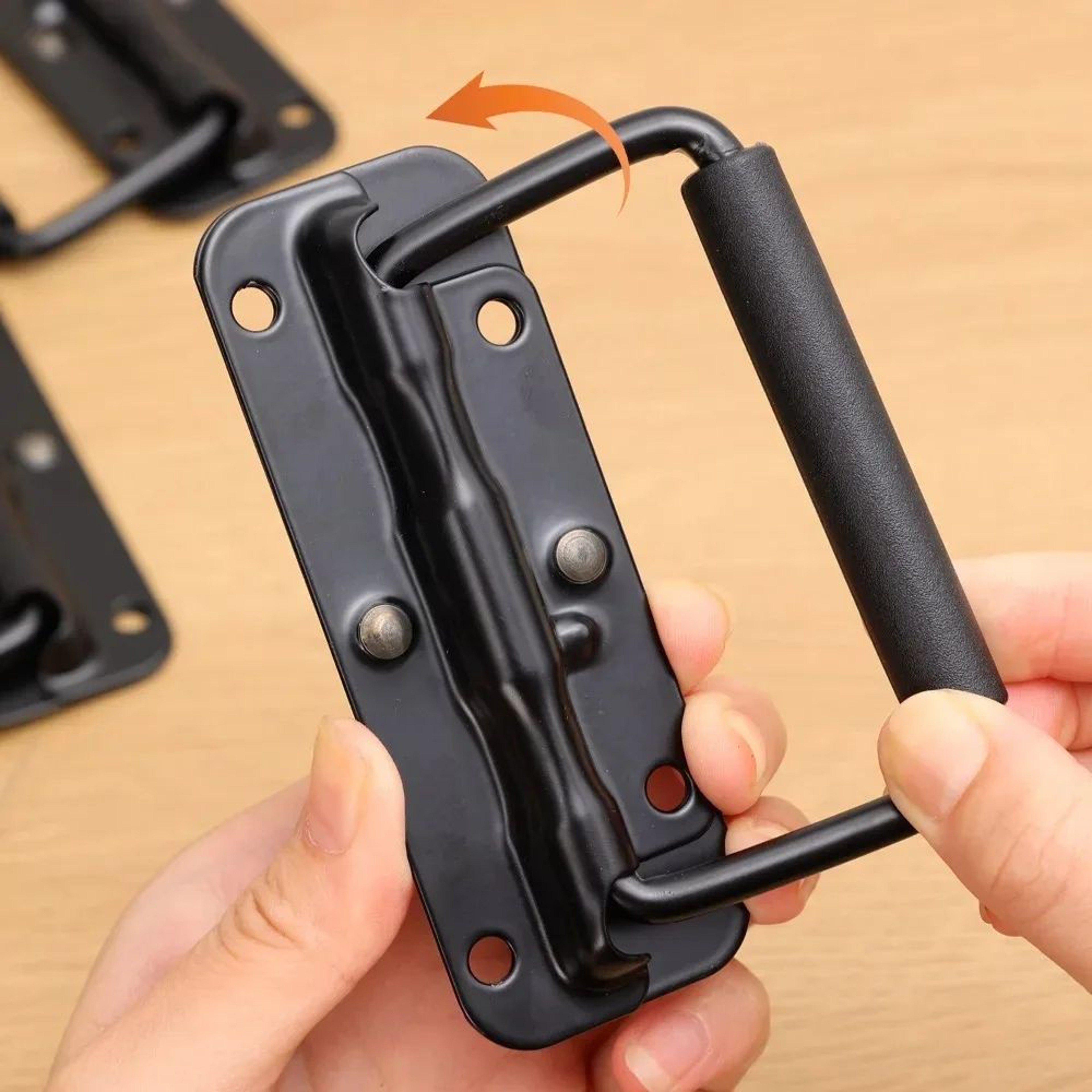 Spring Loaded Folding Carry Handle For Toolboxes And Storage Cases 4