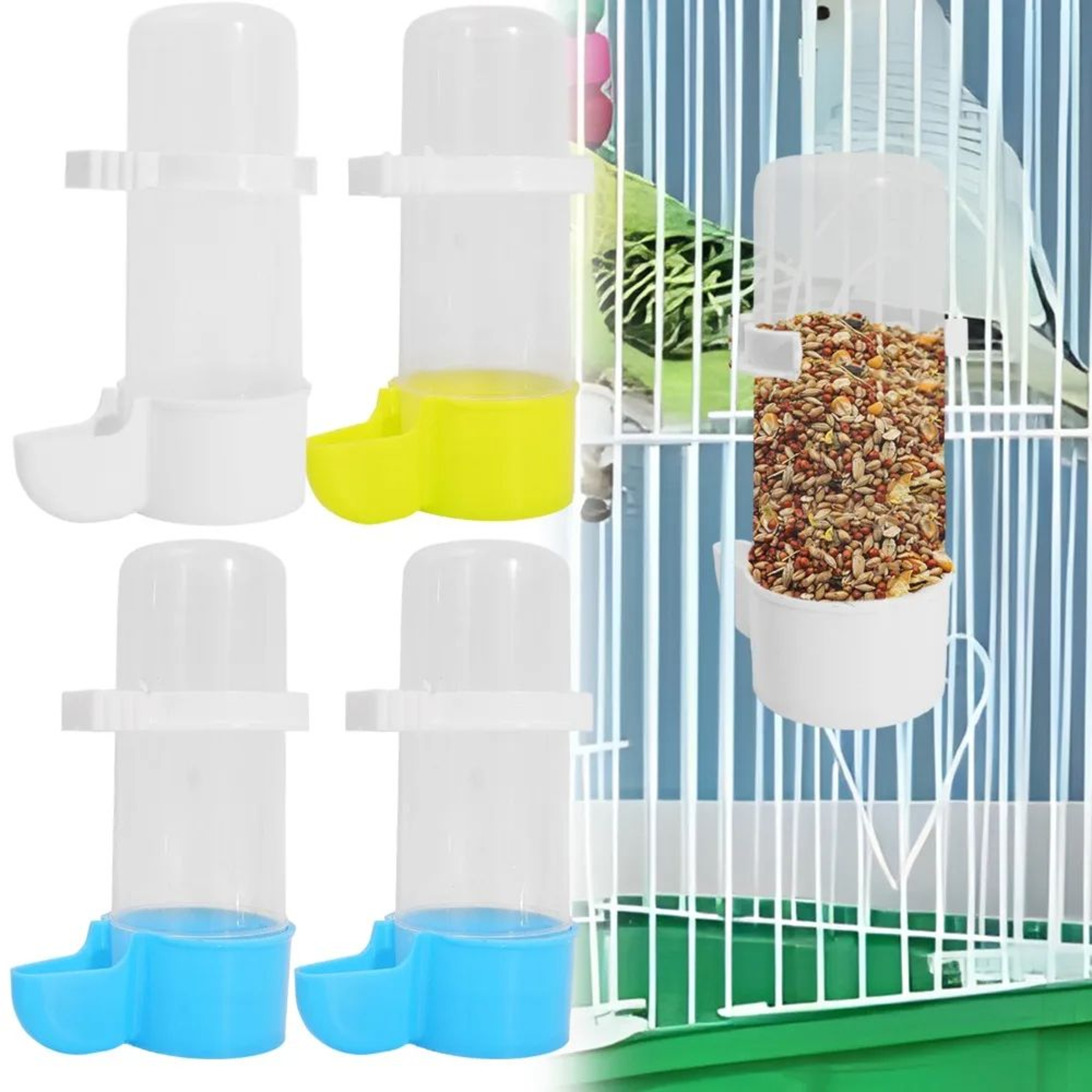 Automatic Bird Feeder And Water Dispenser For Bird Cages 0