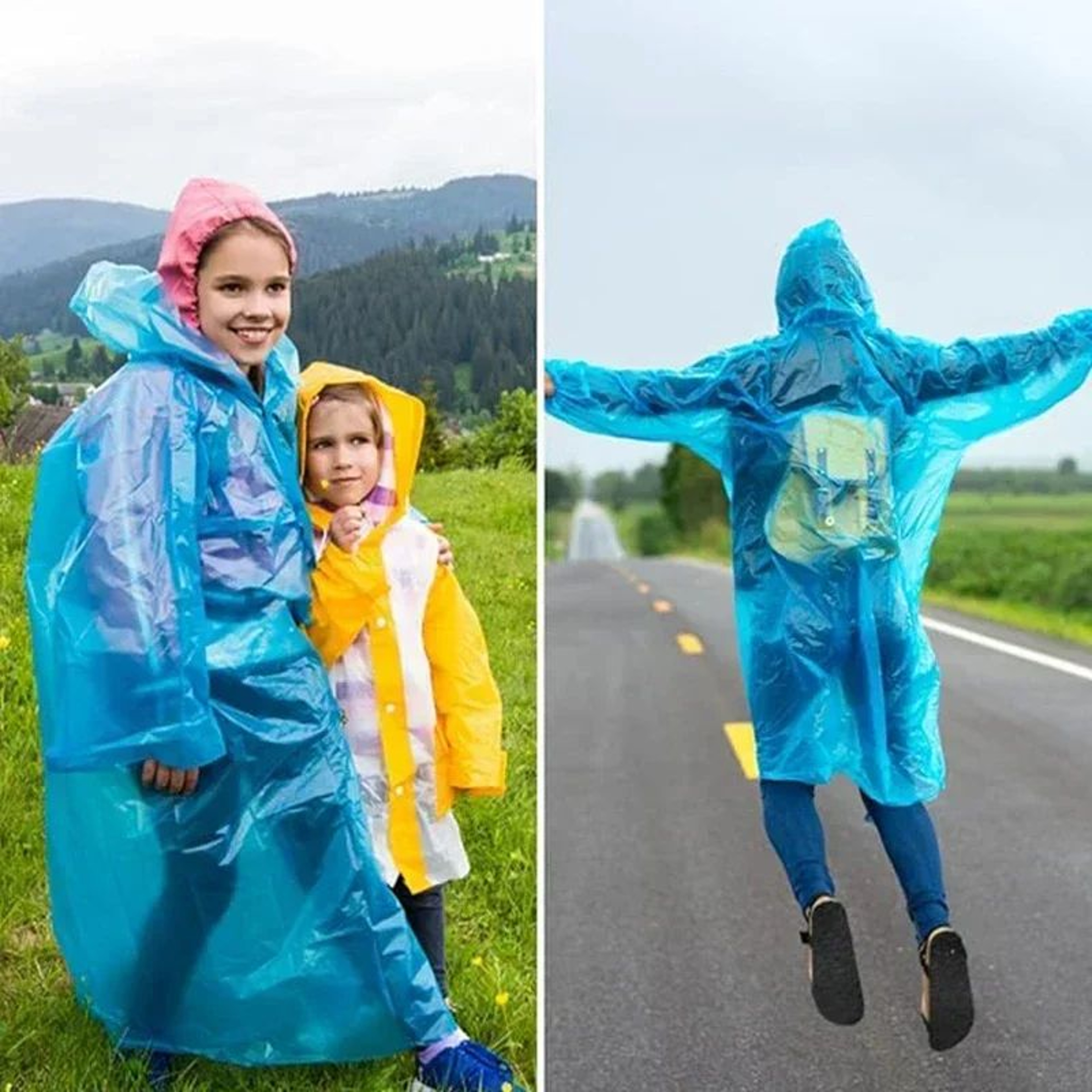 Portable Emergency Raincoat Ball With Keychain Waterproof Poncho 1