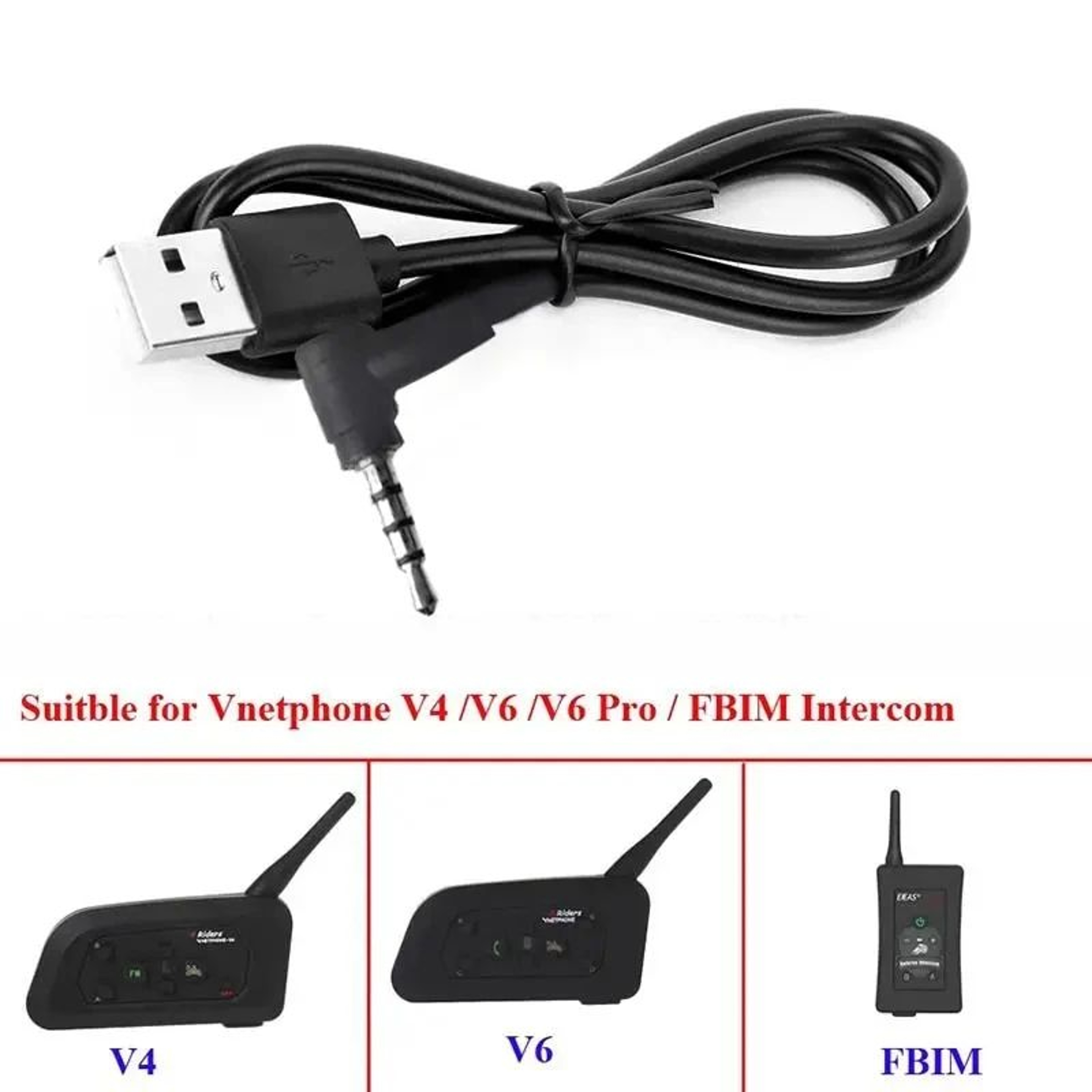 Fast Charging Cable For EJEAS V6 PRO Motorcycle Intercom 1