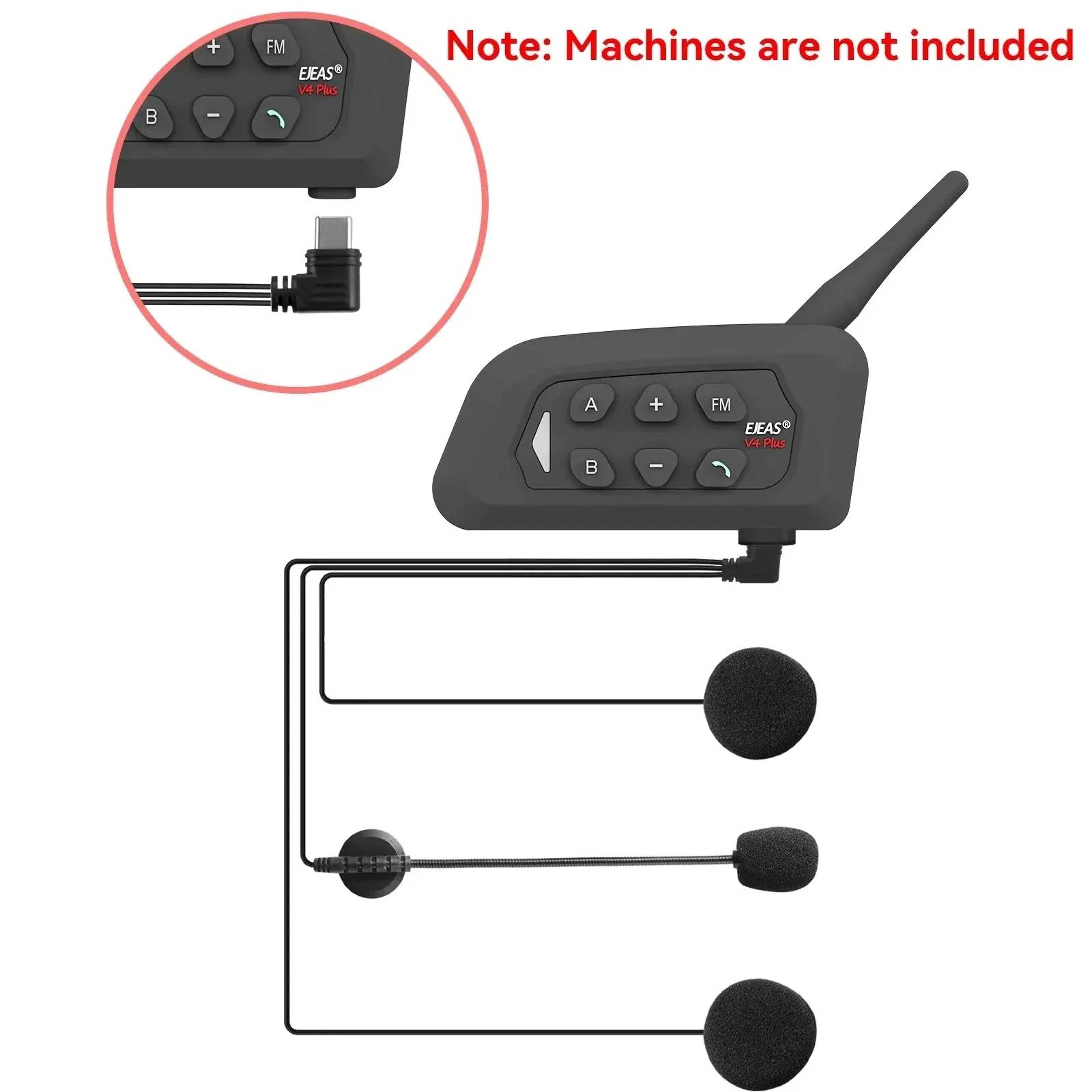 EJEAS V6 Pro Plus V4 Plus Motorcycle Helmet Headset Kit 1