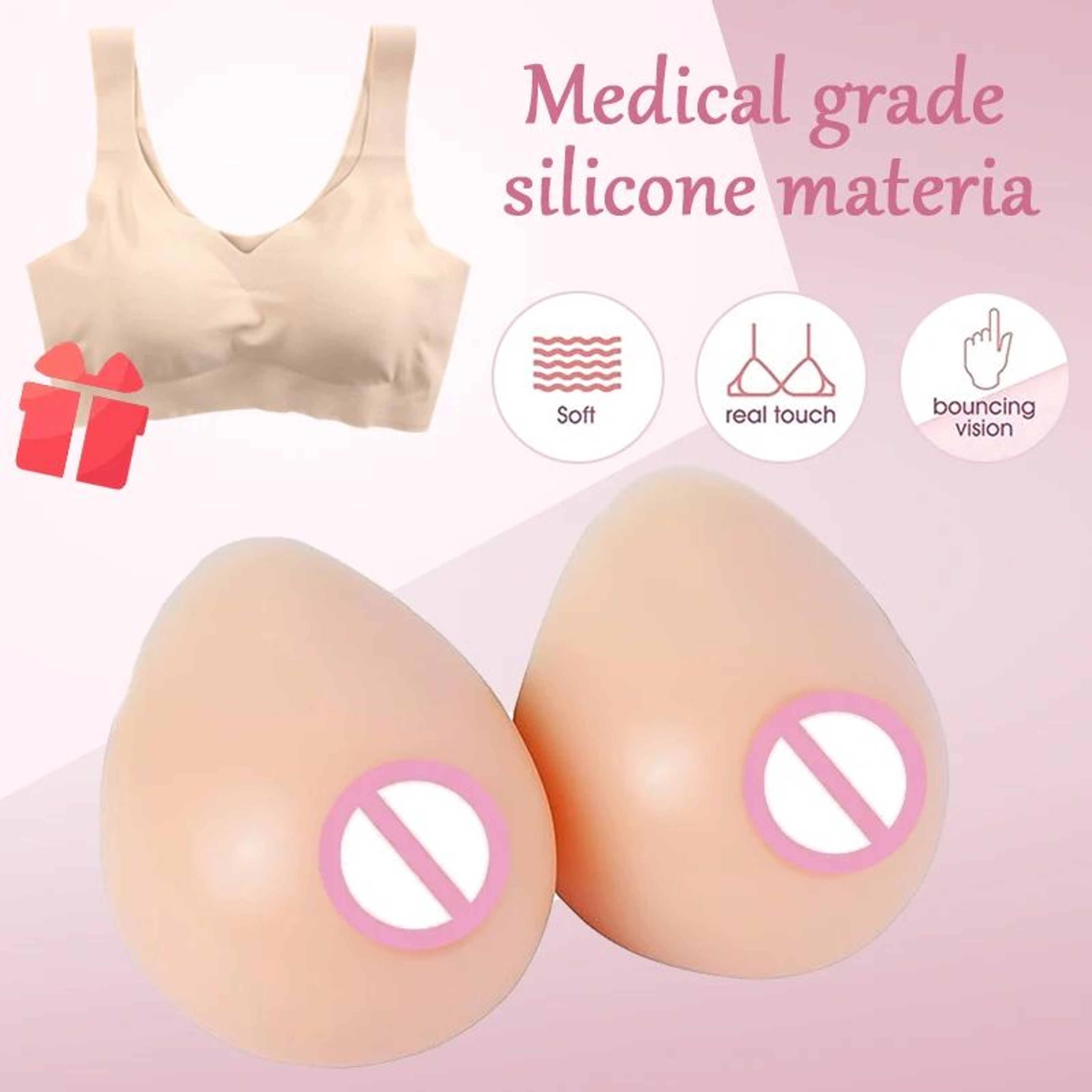 Silicone Breast Enhancer Pads Soft Bra Inserts For Cosplay And Everyday Wear 0