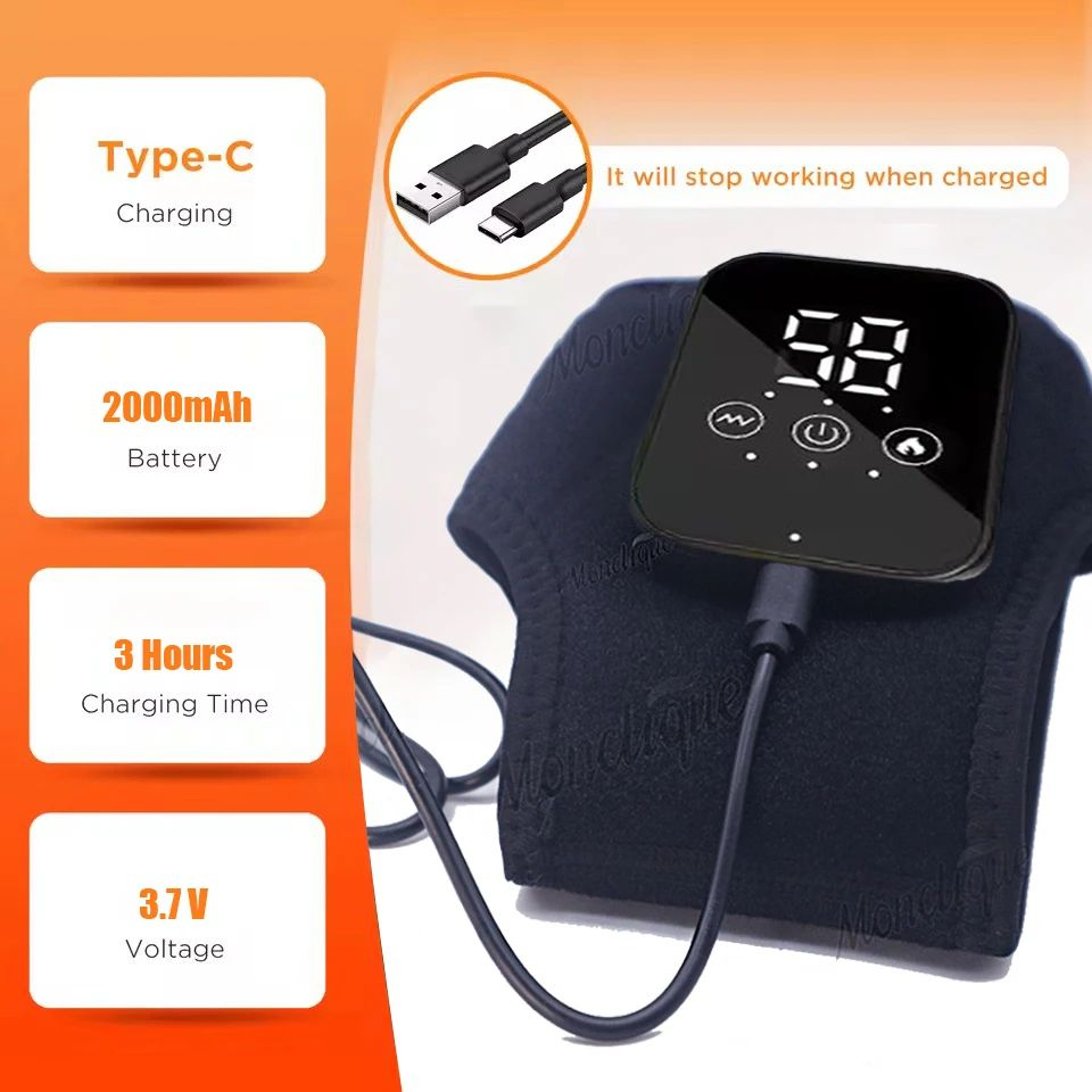Electric Heated Wrist And Ankle Brace Massager 1