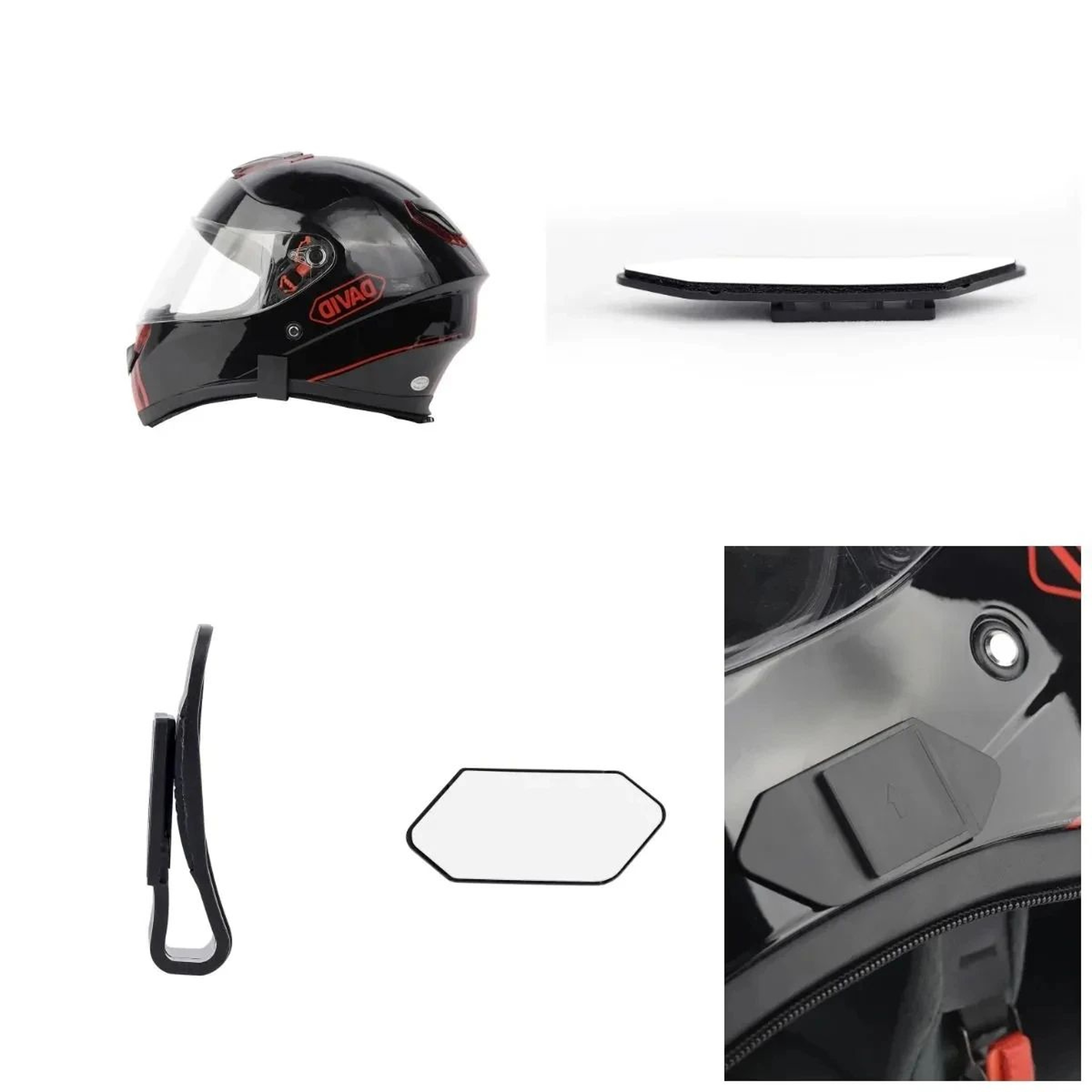 EJEAS Motorcycle Helmet Intercom Mounting Clip And Adhesive Base 2