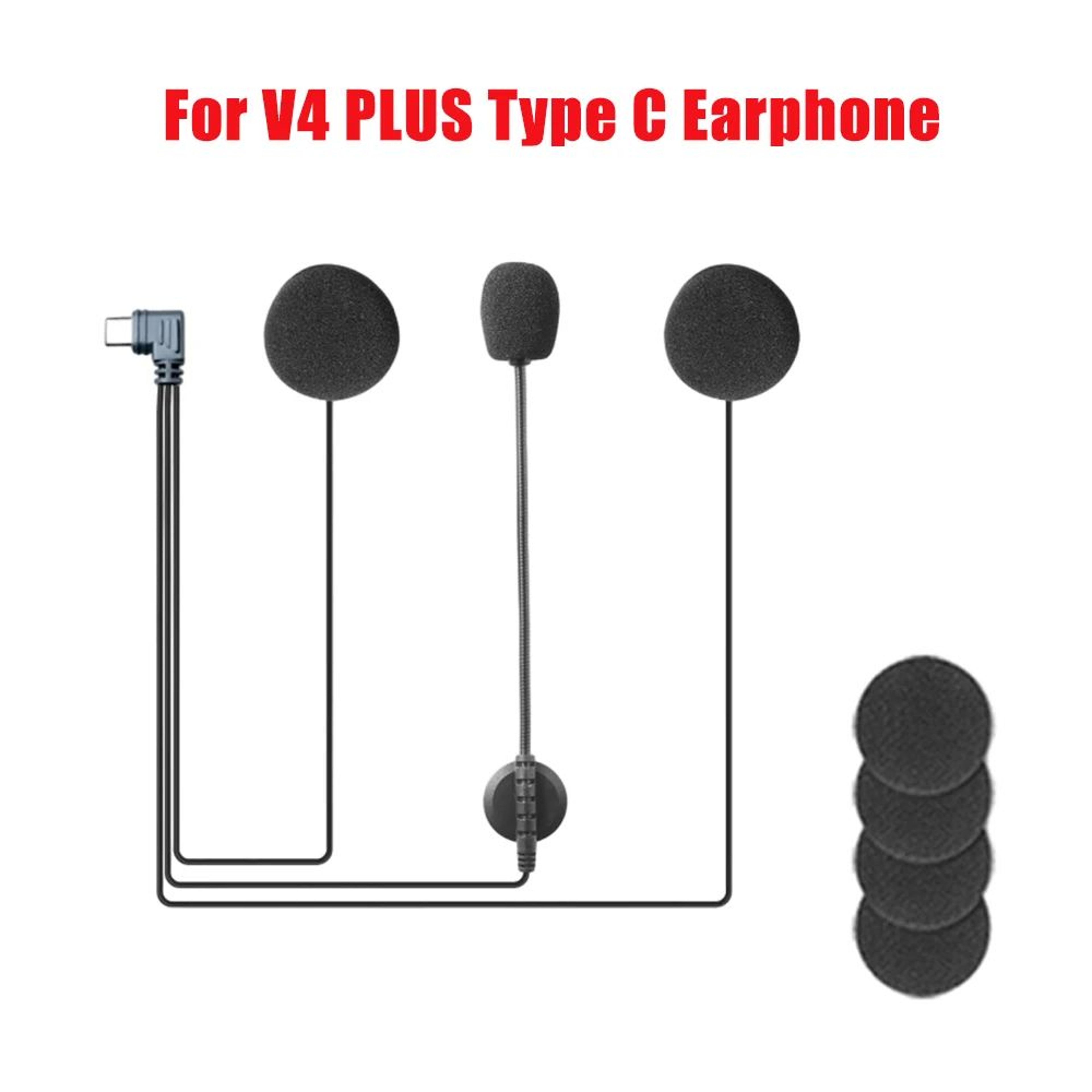 EJEAS Motorcycle Helmet Headset Type C Microphone Speaker Kit 6