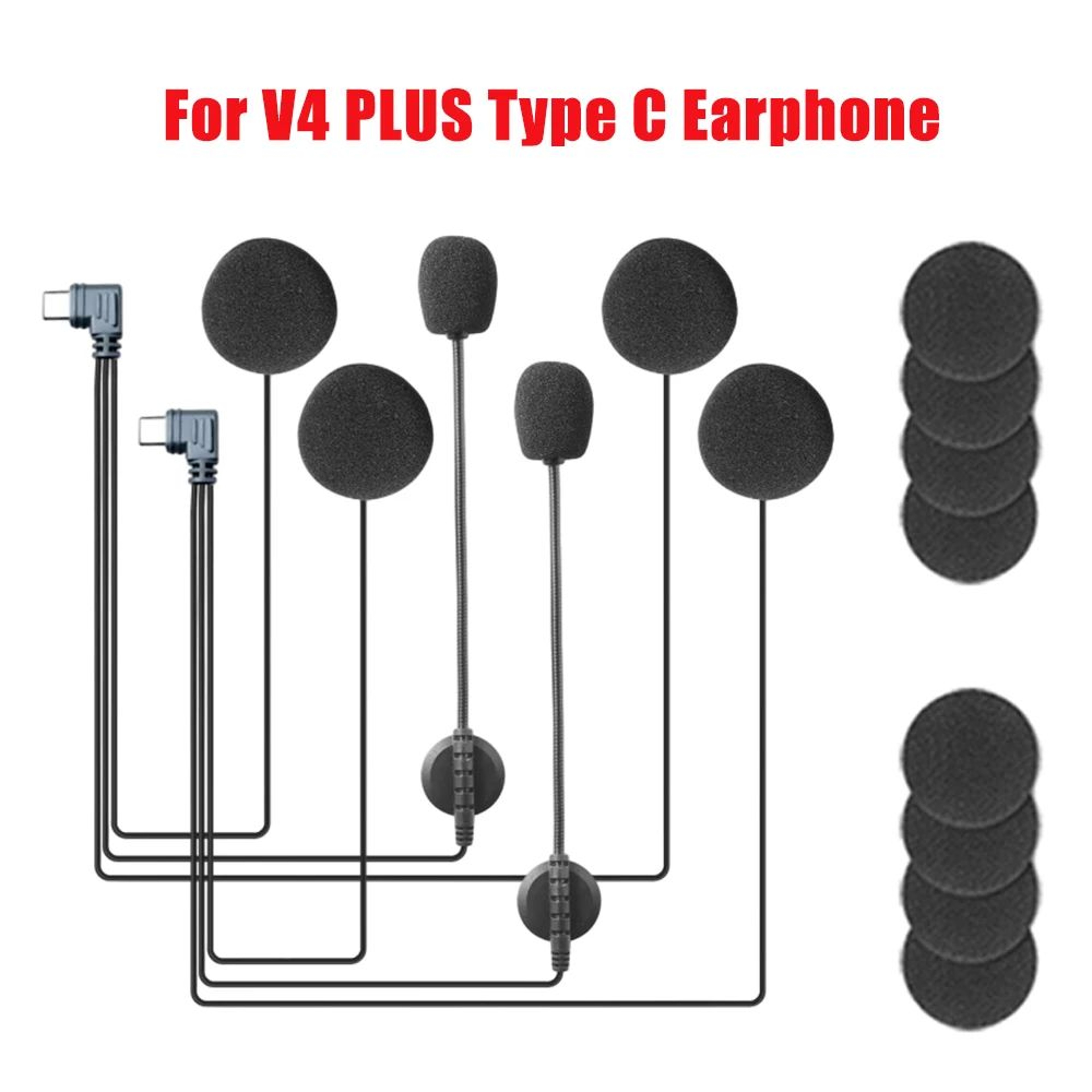 EJEAS Motorcycle Helmet Headset Type C Microphone Speaker Kit 7