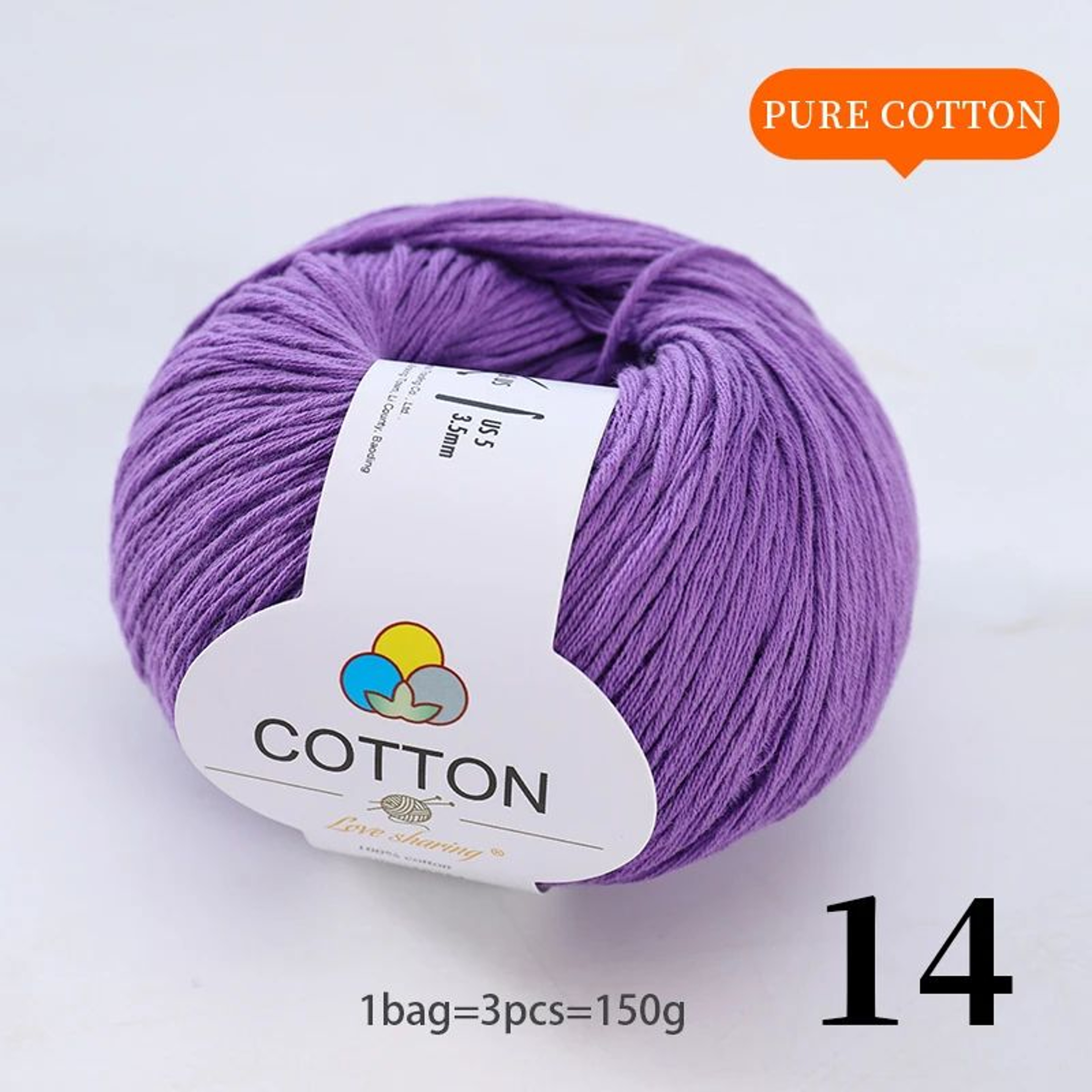 100 Percent Pure Cotton Yarn Set For Knitting And Crochet 19