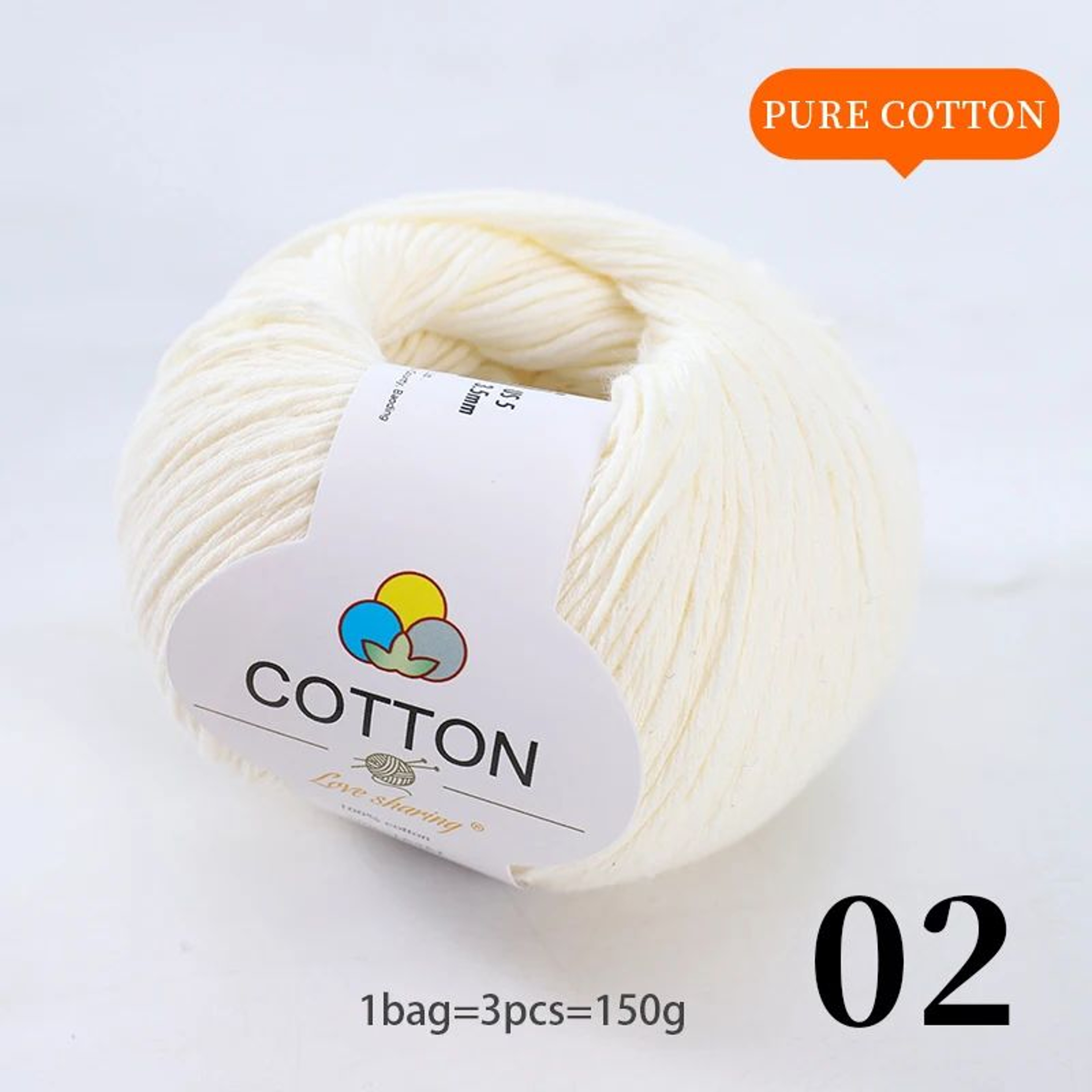 100 Percent Pure Cotton Yarn Set For Knitting And Crochet 7