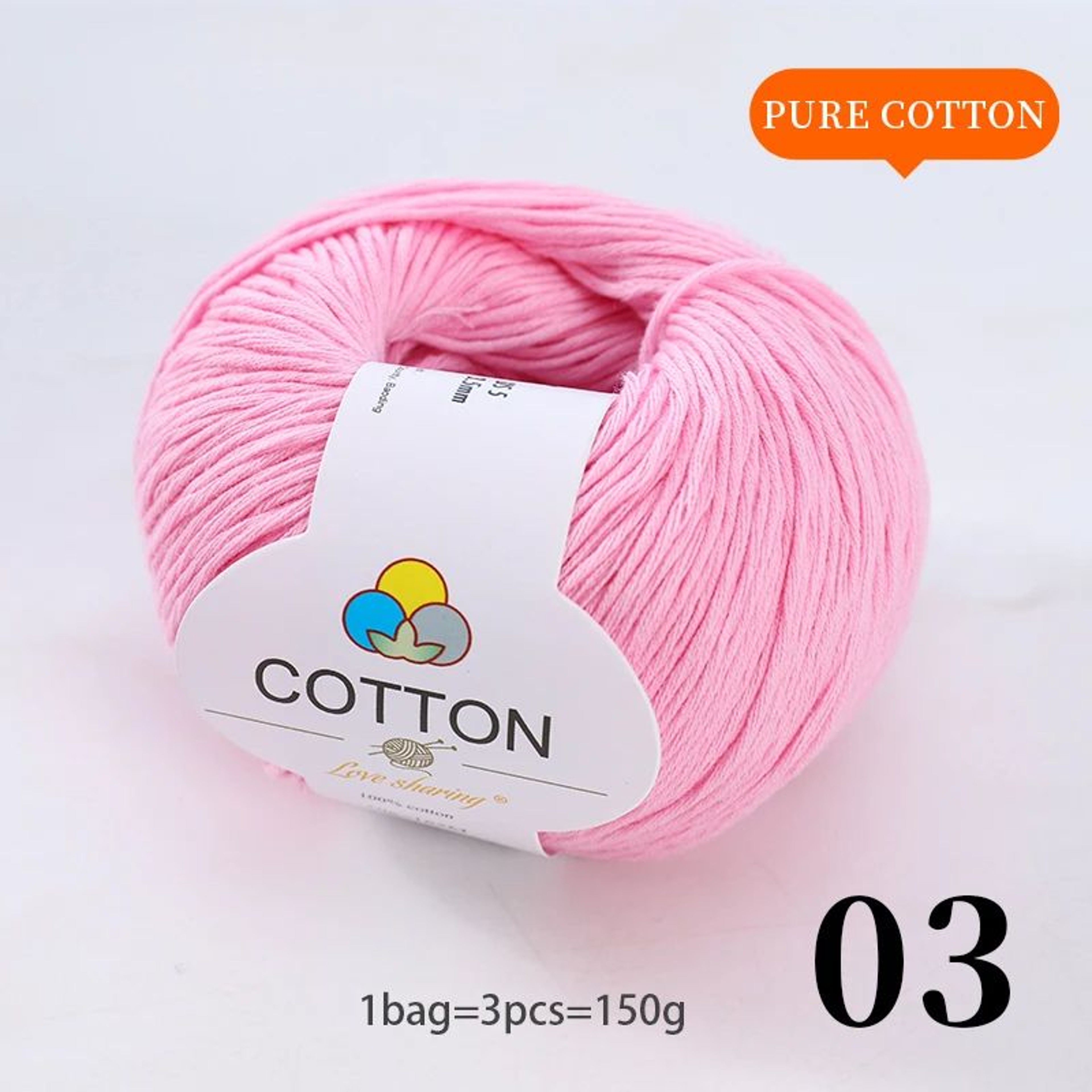 100 Percent Pure Cotton Yarn Set For Knitting And Crochet 8