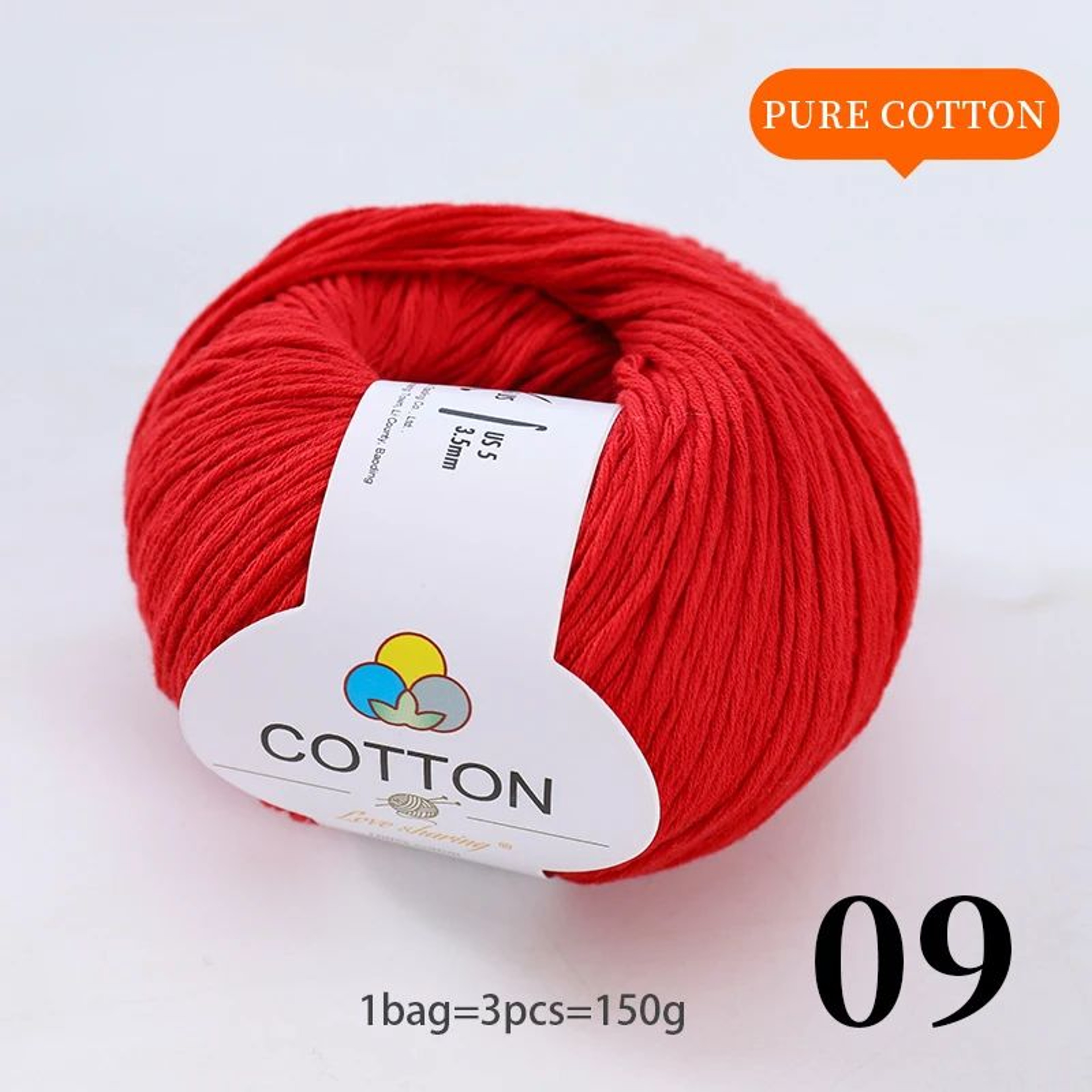 100 Percent Pure Cotton Yarn Set For Knitting And Crochet 14