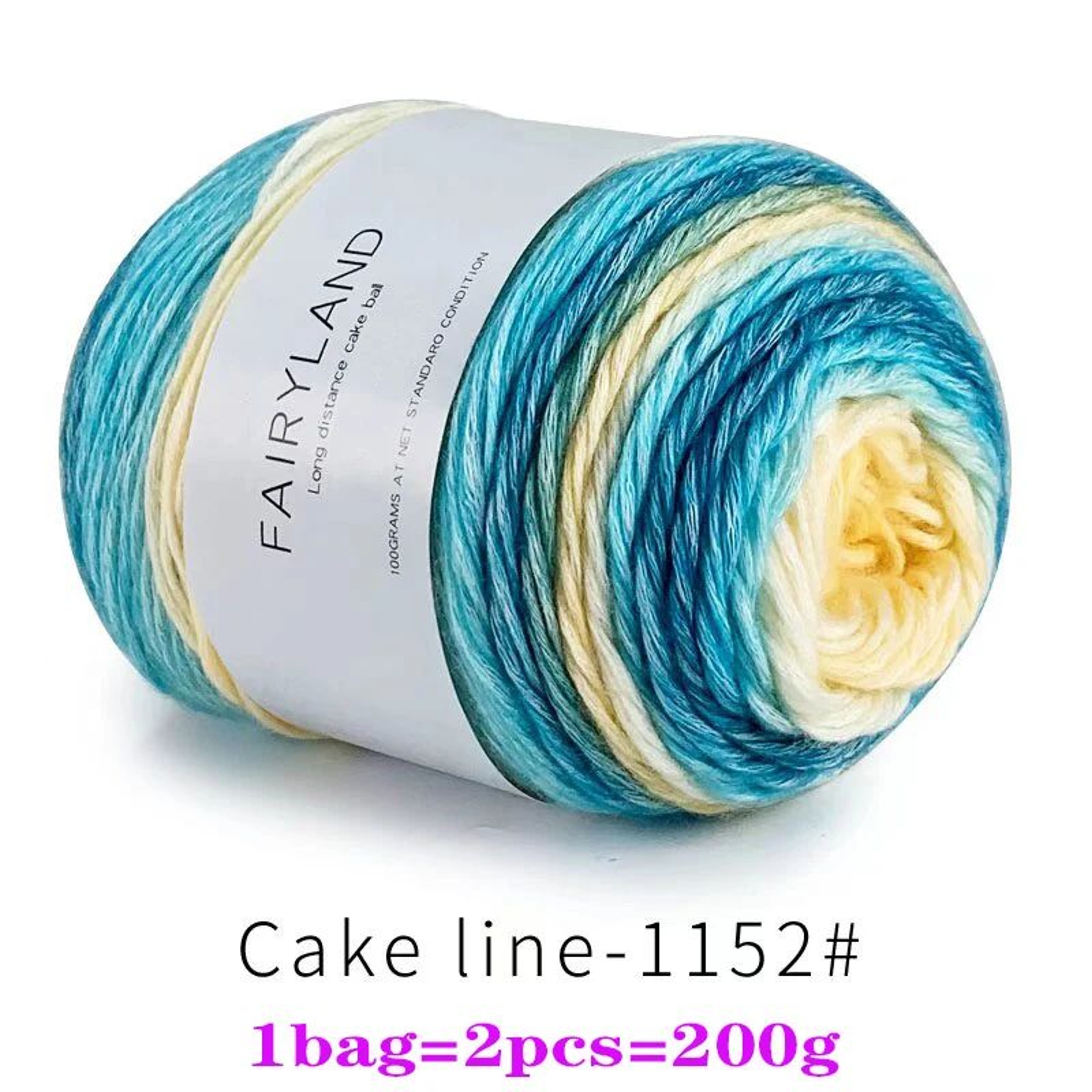 Rainbow Gradient Cake Yarn Set For Knitting And Crochet 6