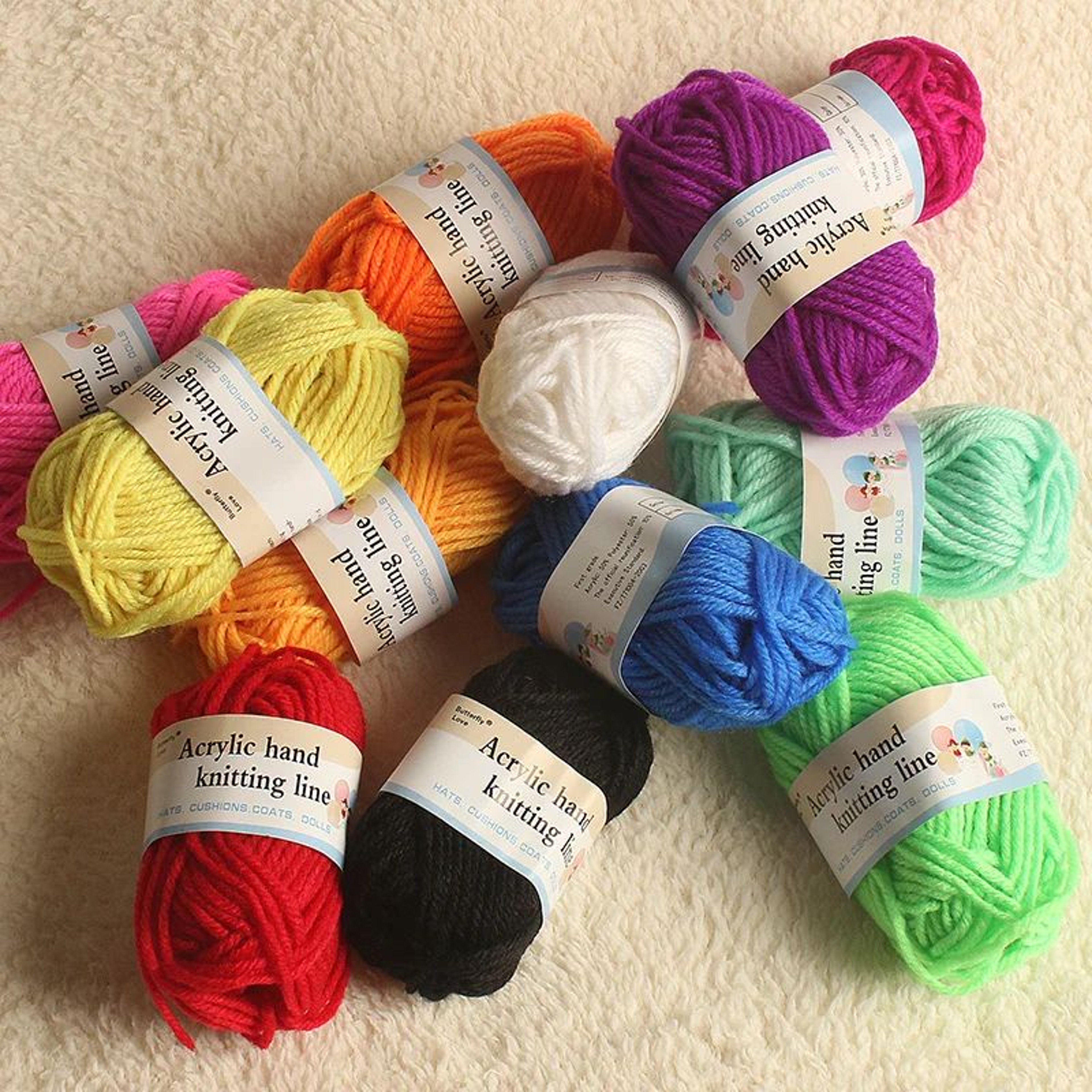 Crochet Yarn Starter Set 12 Color Knitting Yarn For Beginners And DIY Crafts 3