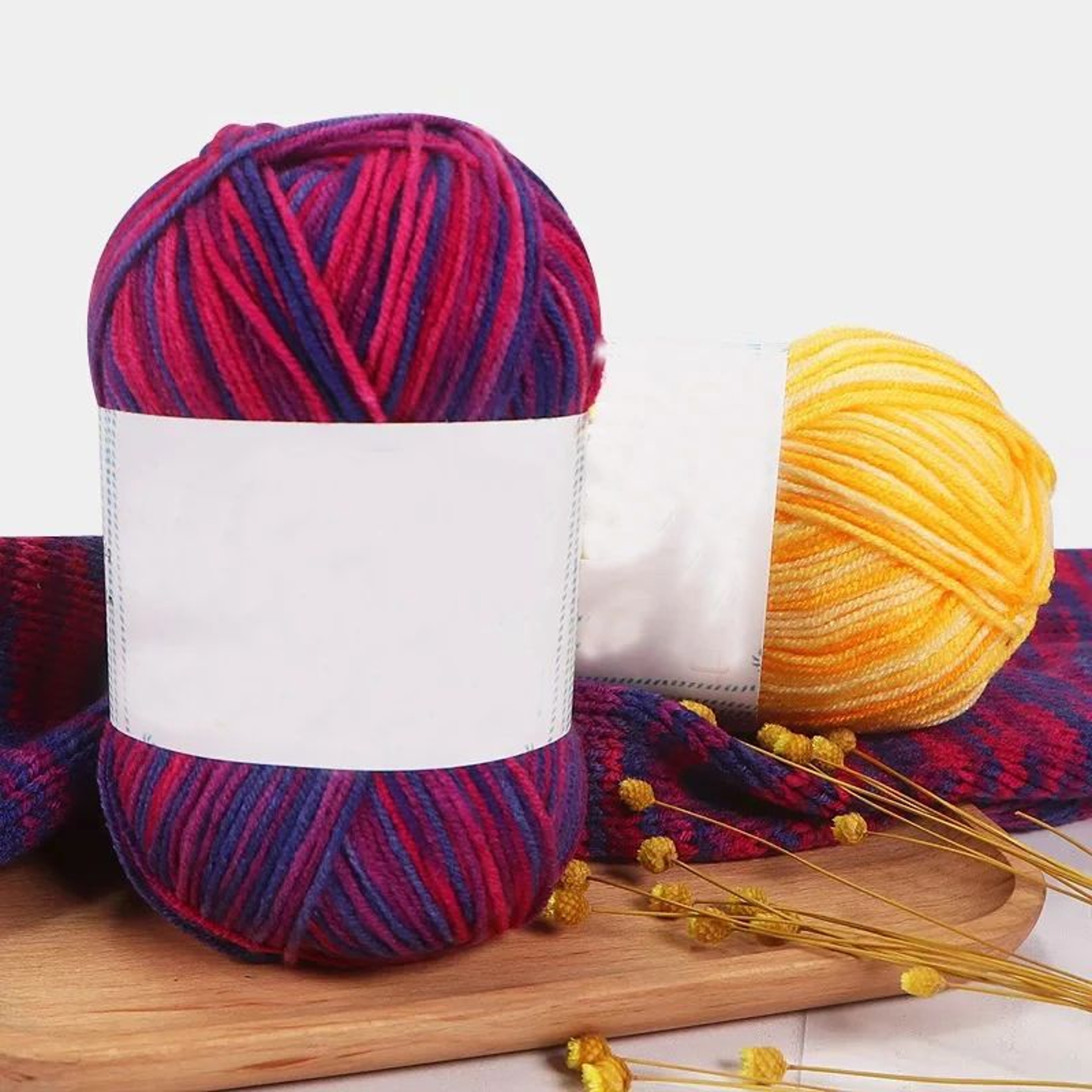 2 Pack Rainbow Cotton Yarn For Crochet And Knitting 2