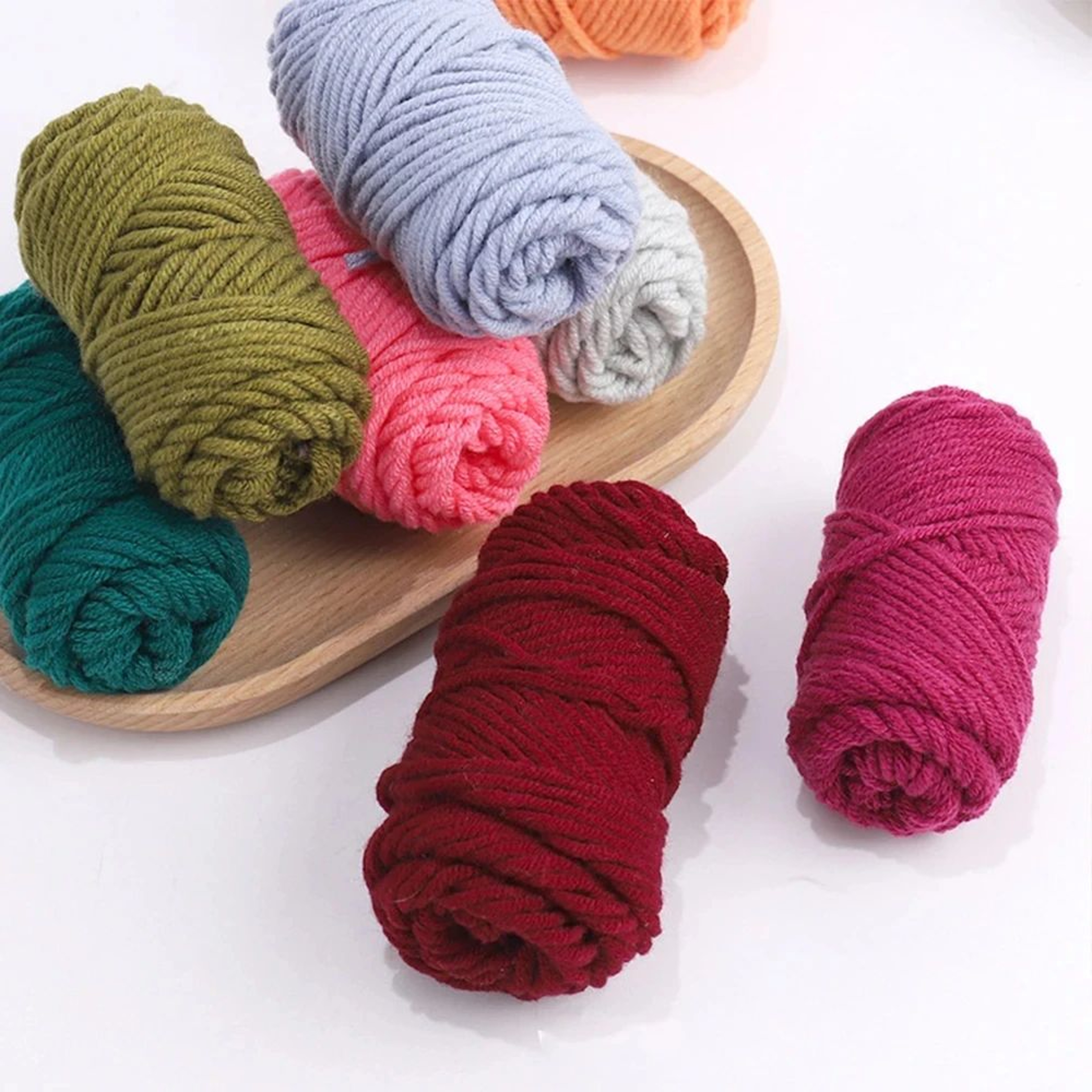 10 Color Wool Yarn Set For Punch Needle And Crafts 2