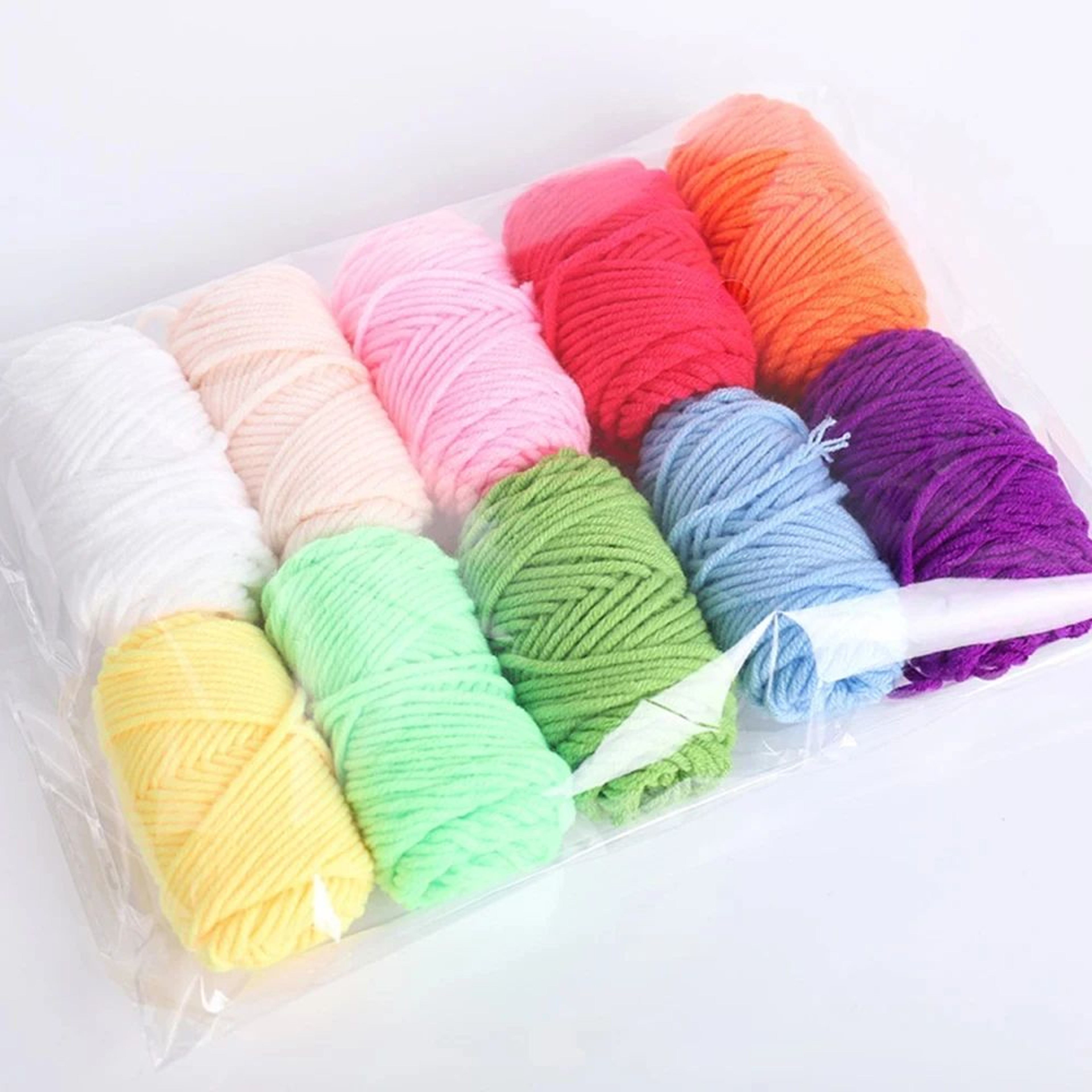 10 Color Wool Yarn Set For Punch Needle And Crafts 7