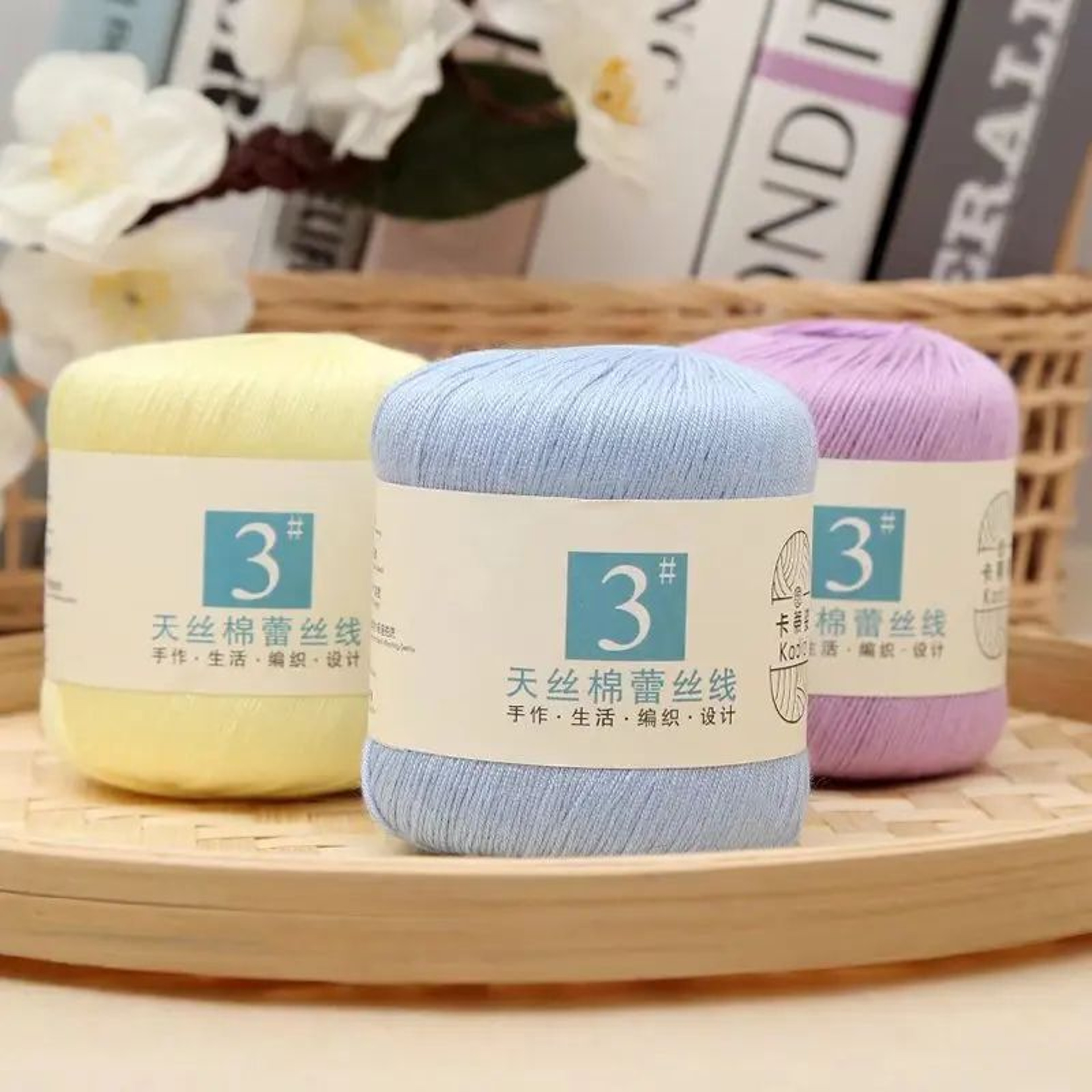 6 Piece Mercerized Cotton Lace Yarn Set For Knitting And Crochet 2