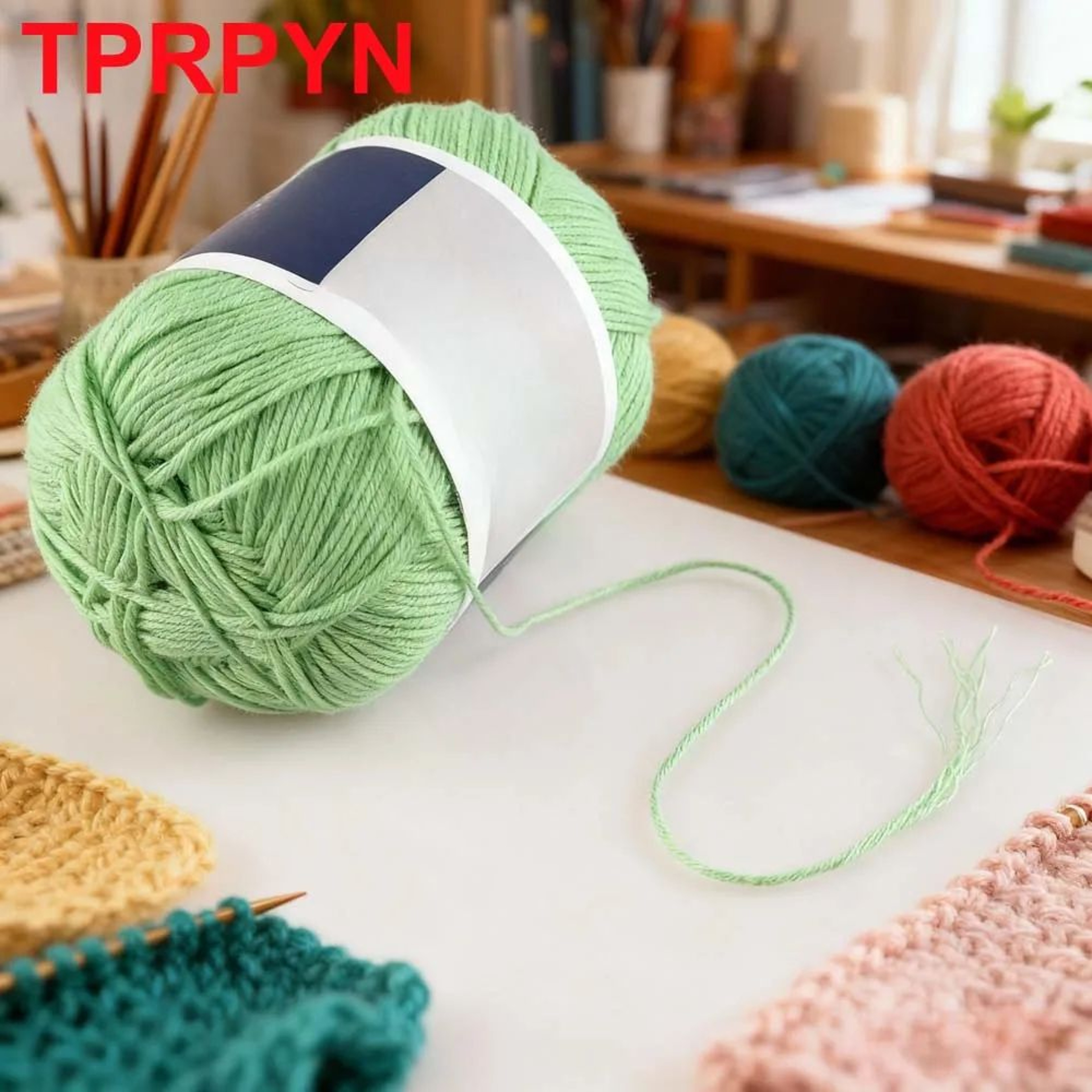 2 Piece Cotton Yarn Set For Knitting And Crochet 1