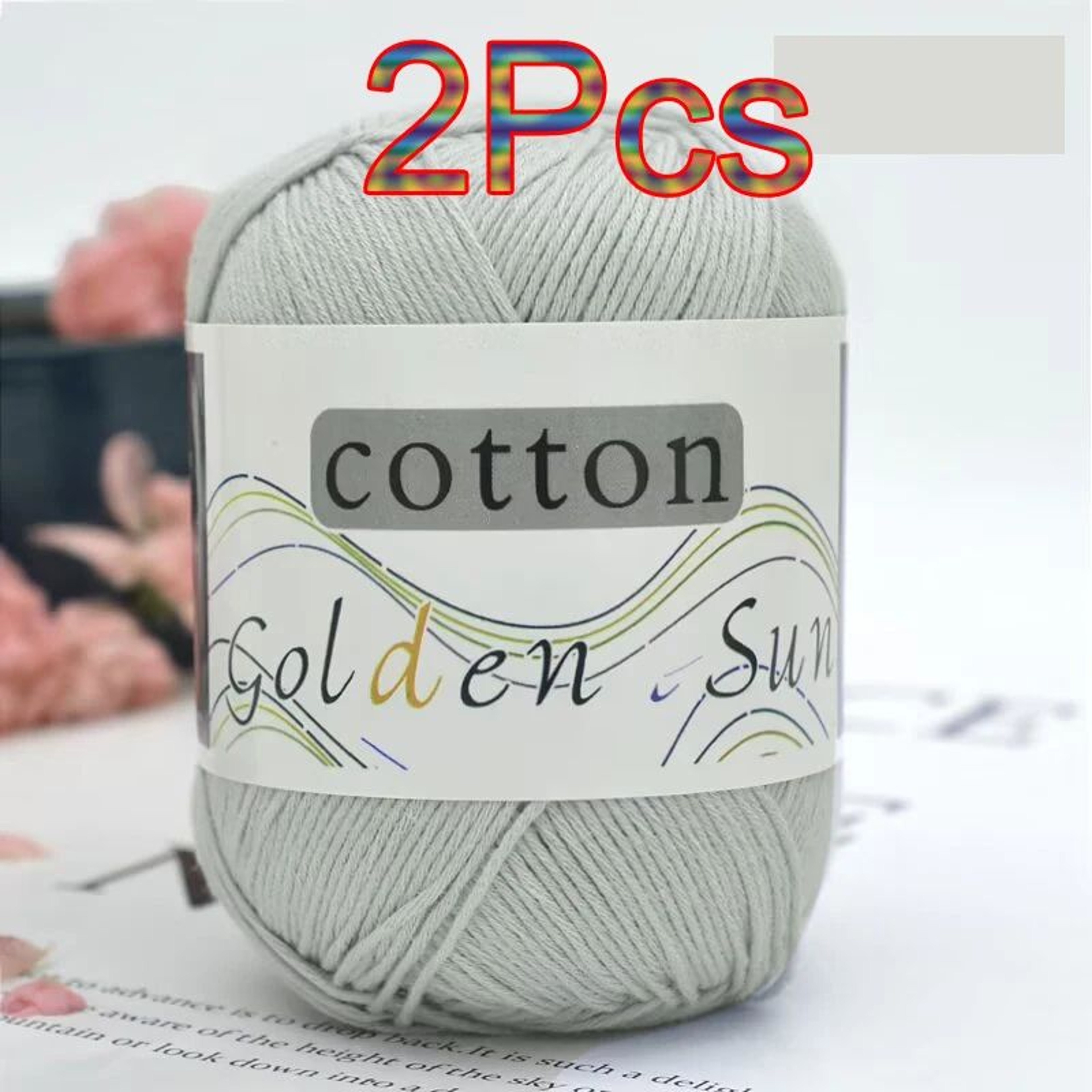 2 Piece Cotton Yarn Set For Knitting And Crochet 16